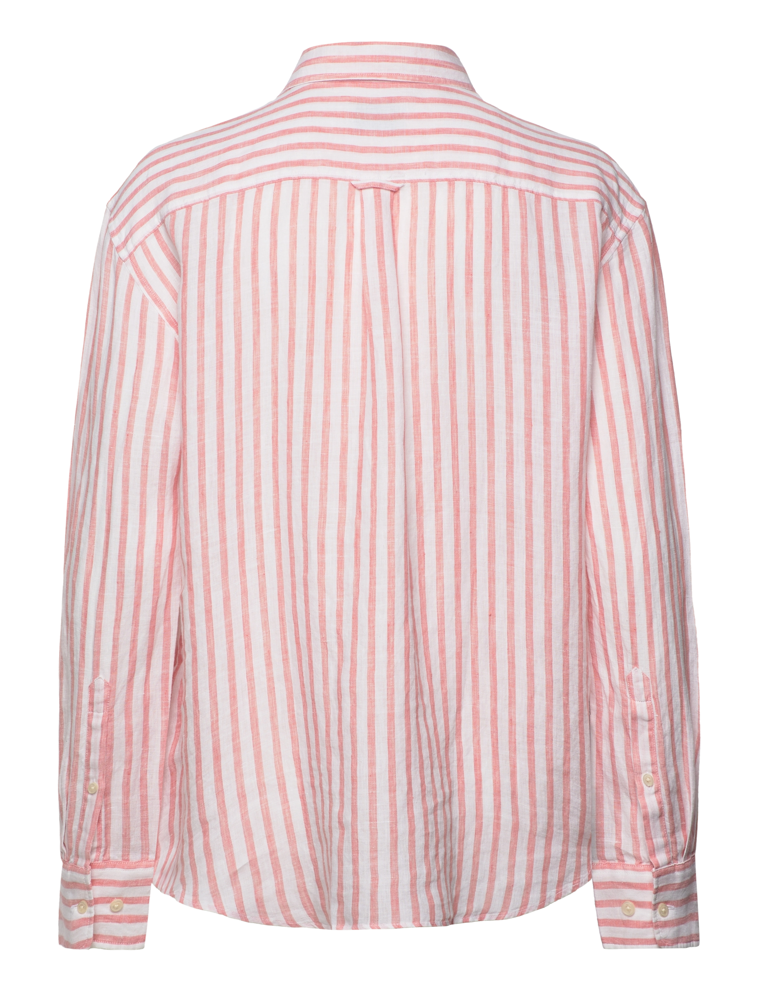 GANT - REL STRIPED LINEN SHIRT - peachy pink - 1