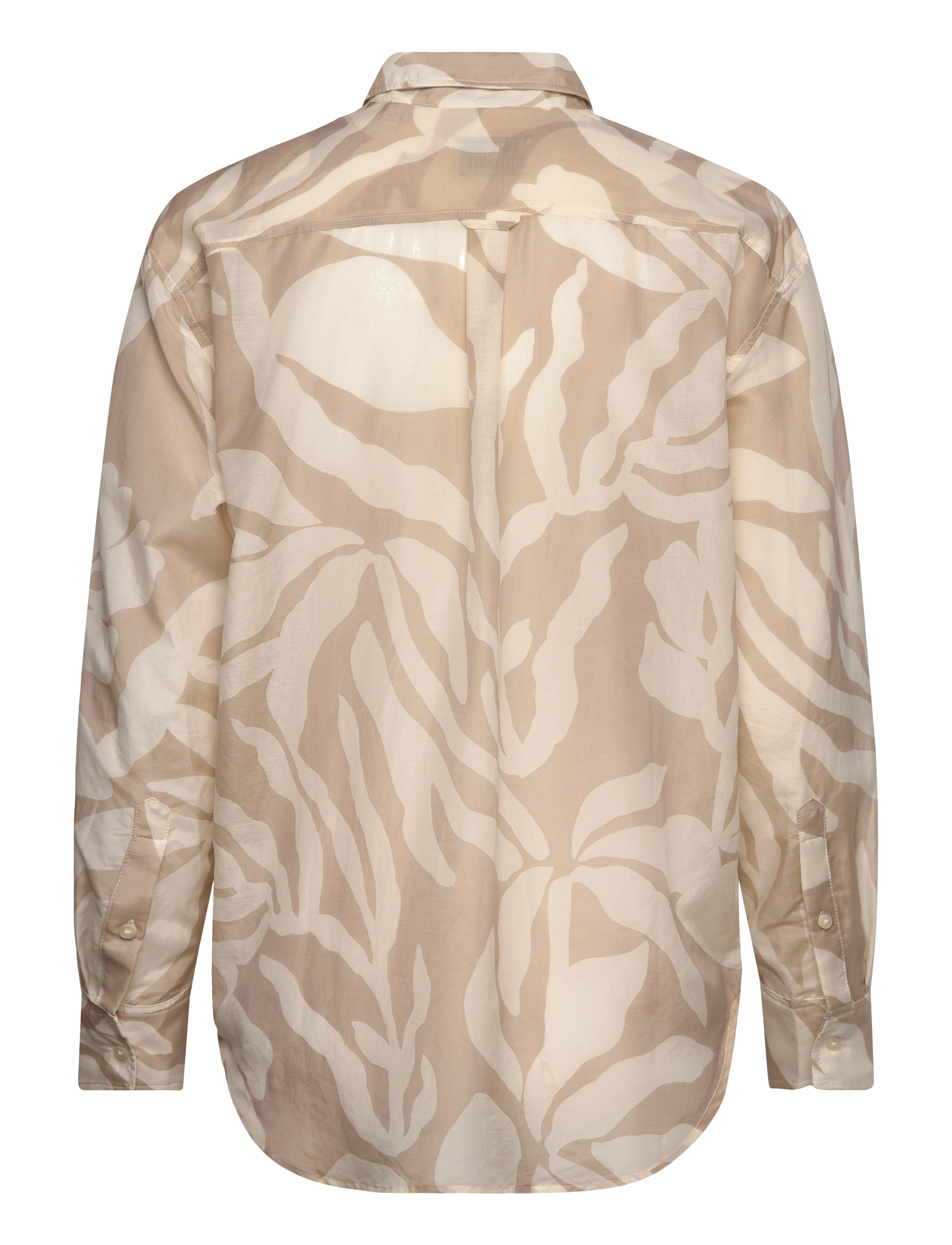 Gant - REL PALM PRINT COT SILK SHIRT - dry sand - 2
