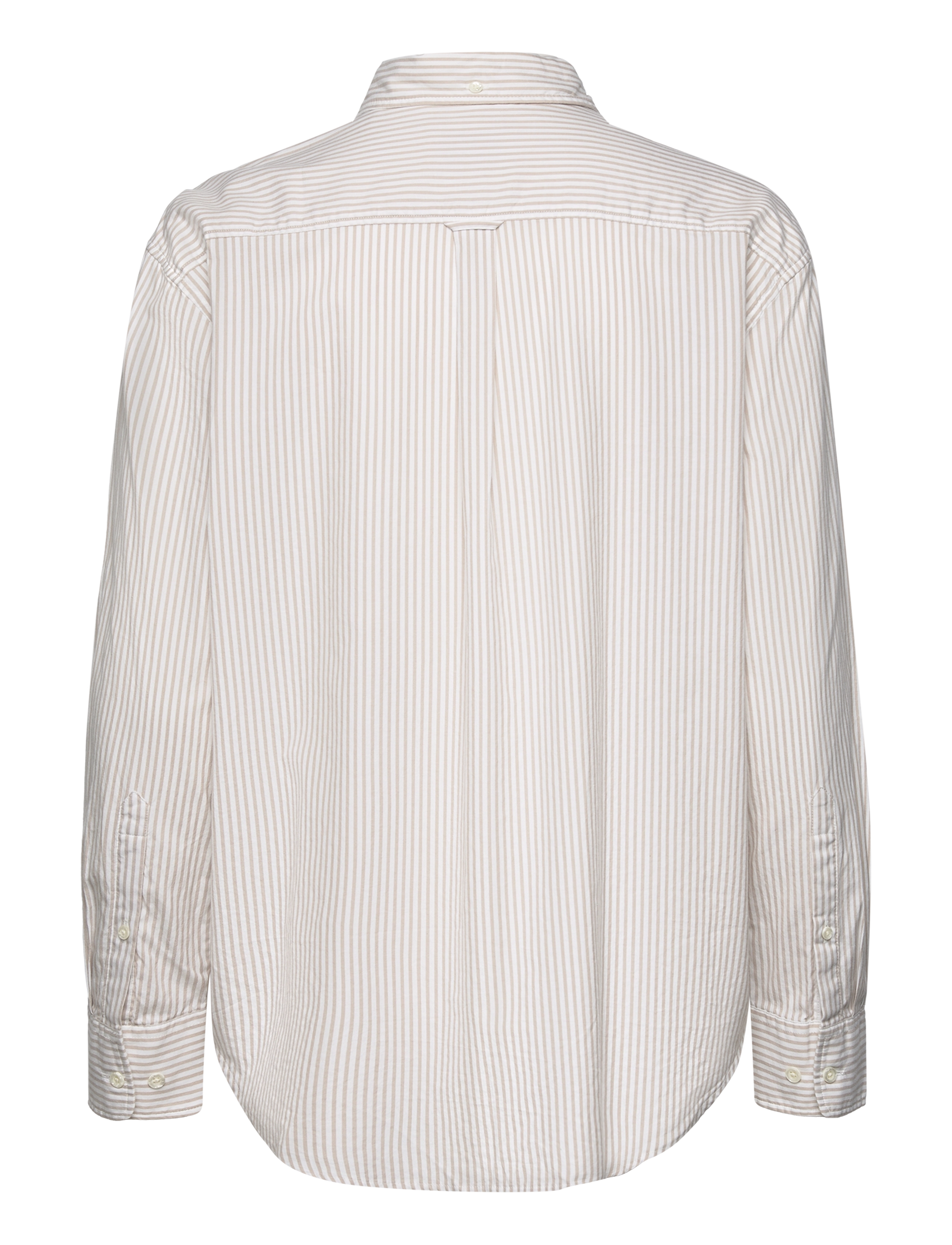 Gant - REL LUXURY OXFORD STRIPED BD SHIRT - langærmede skjorter - dry sand - 1
