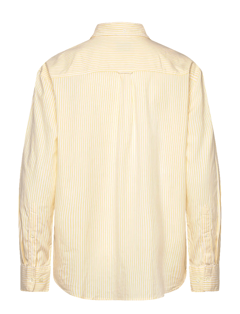 GANT - REL LUXURY OXFORD STRIPED BD SHIRT - langärmlige hemden - dusty light yellow - 2
