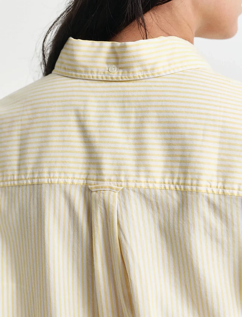GANT - REL LUXURY OXFORD STRIPED BD SHIRT - langärmlige hemden - dusty light yellow - 4