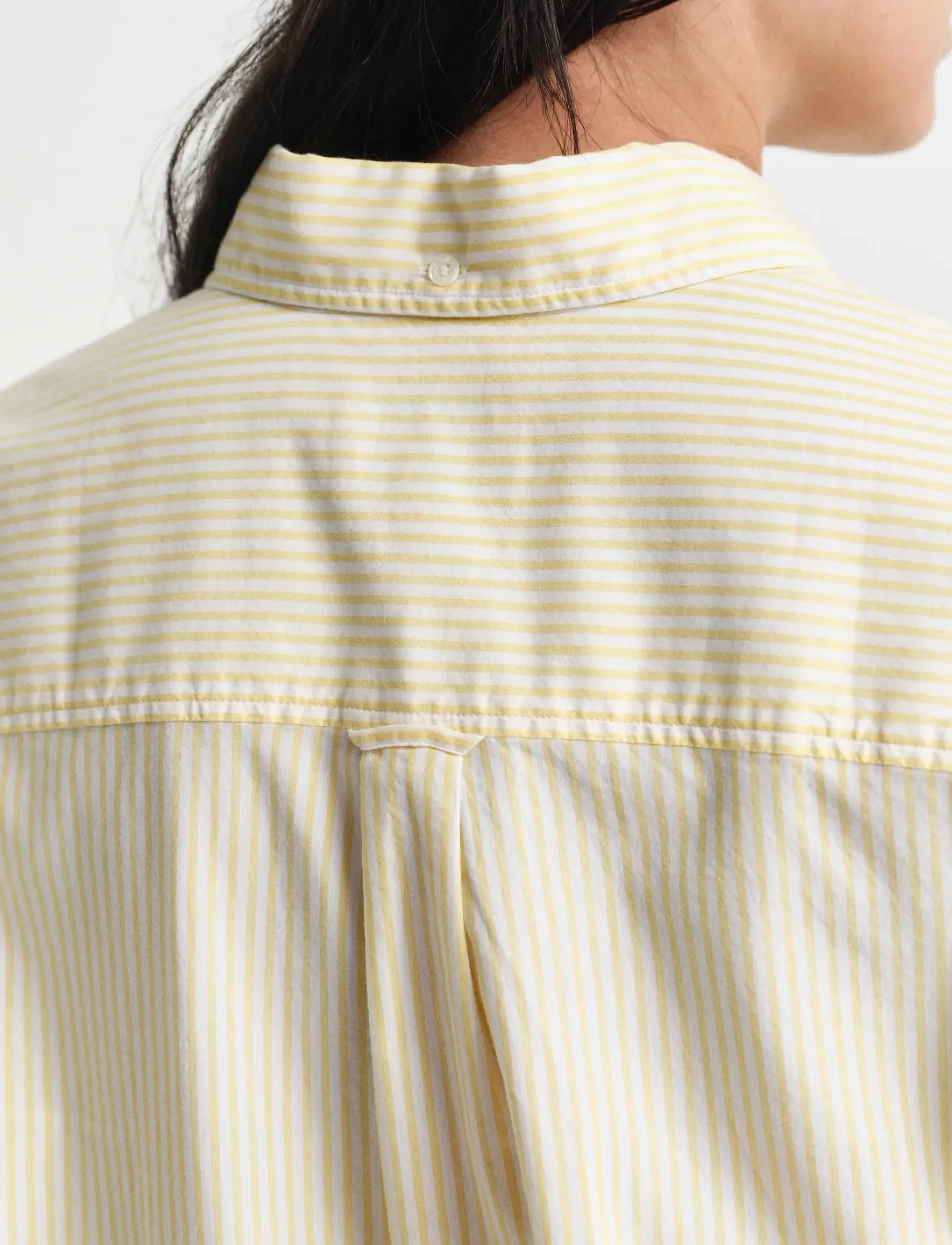Gant - REL LUXURY OXFORD STRIPED BD SHIRT - langärmlige hemden - dusty light yellow - 4