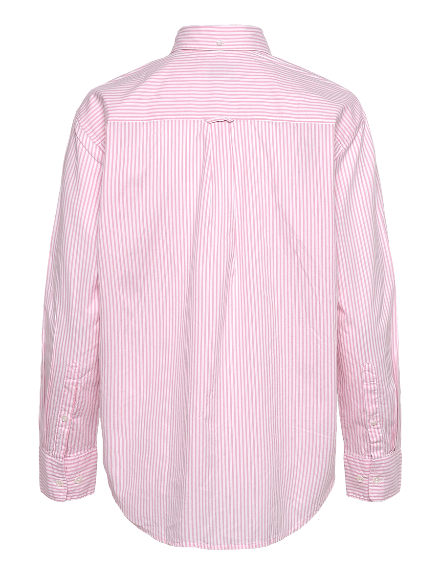 Gant - REL LUXURY OXFORD STRIPED BD SHIRT - langärmlige hemden - geranium pink - 2