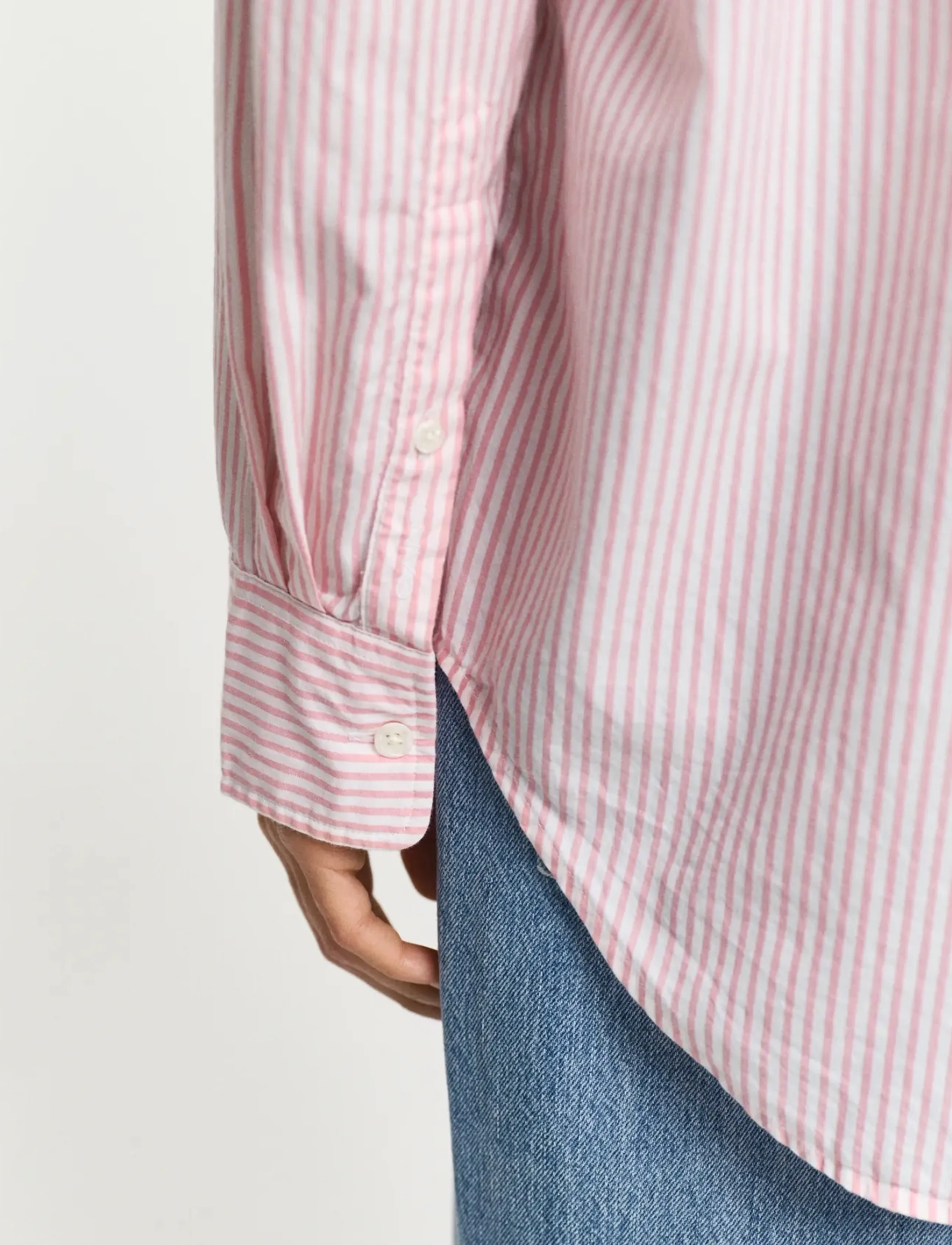 Gant - REL LUXURY OXFORD STRIPED BD SHIRT - langärmlige hemden - geranium pink - 4