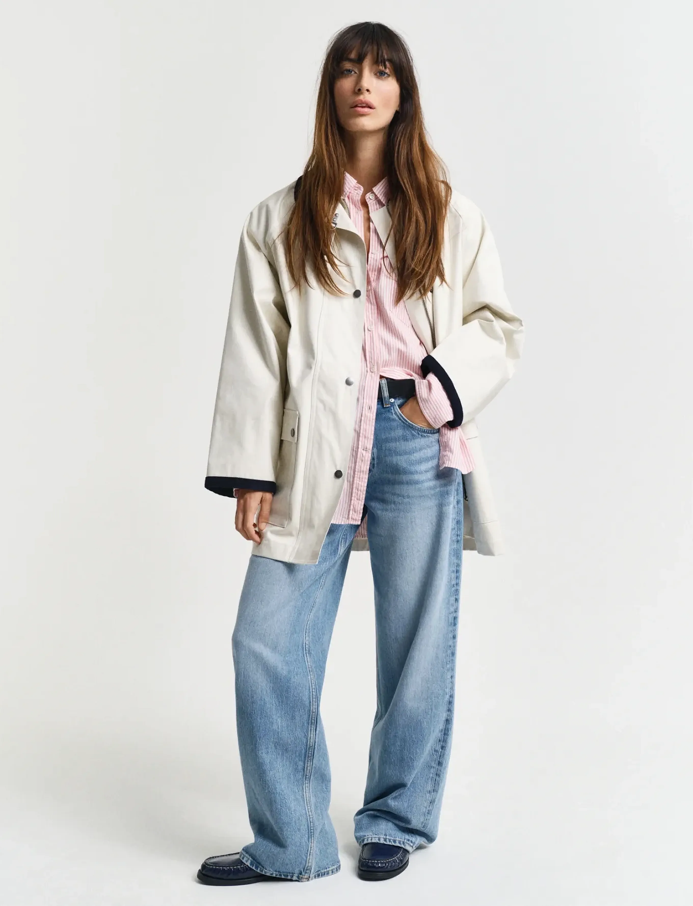 Gant - REL LUXURY OXFORD STRIPED BD SHIRT - langärmlige hemden - geranium pink - 5