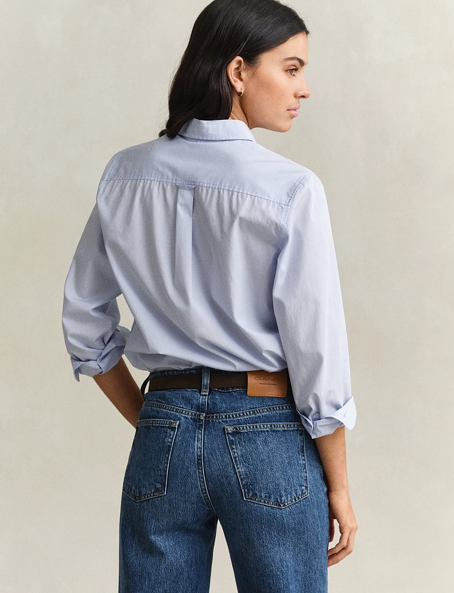 Gant - REG CLASSIC POPLIN SHIRT - long-sleeved shirts - light blue - 2