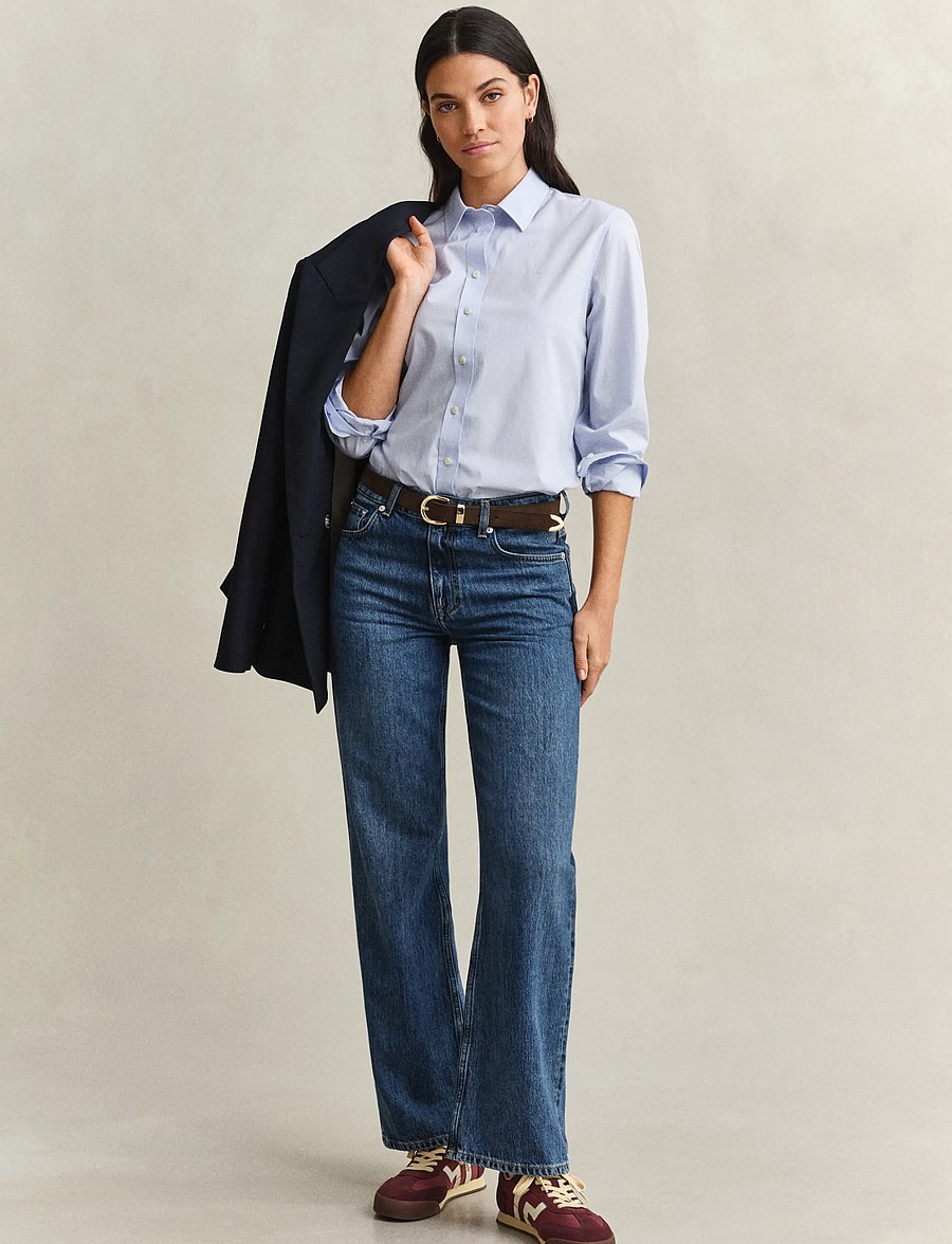 Gant - REG CLASSIC POPLIN SHIRT - long-sleeved shirts - light blue - 4