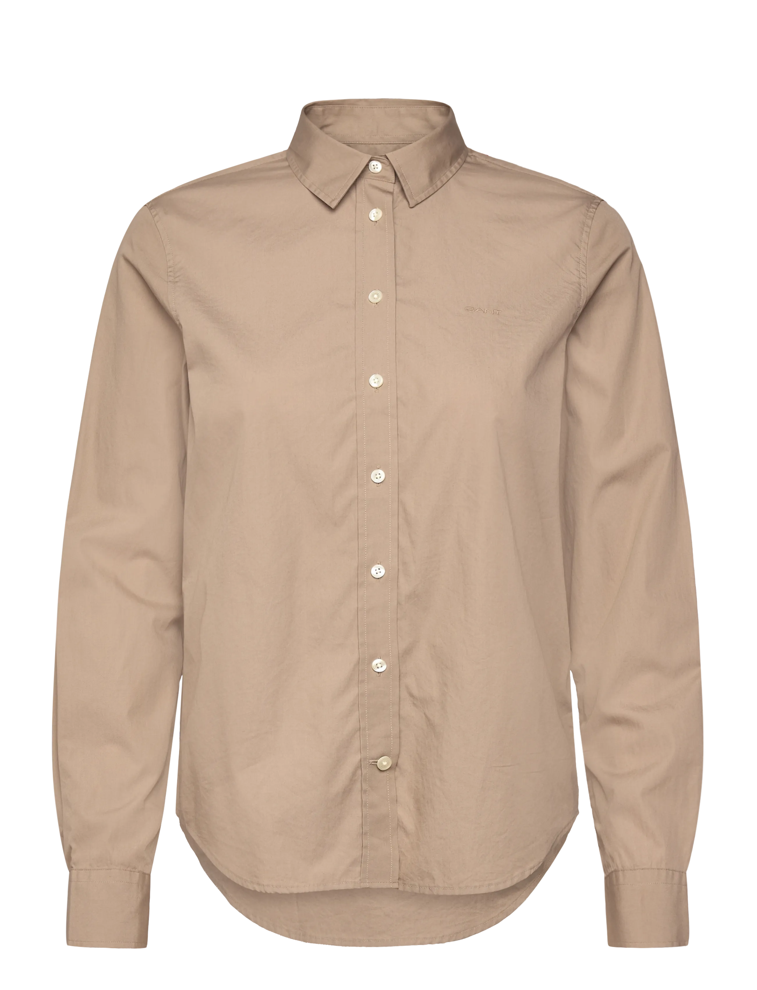 GANT REG CLASSIC POPLIN SHIRT - Skjortor - TAUPE BEIGE / beige