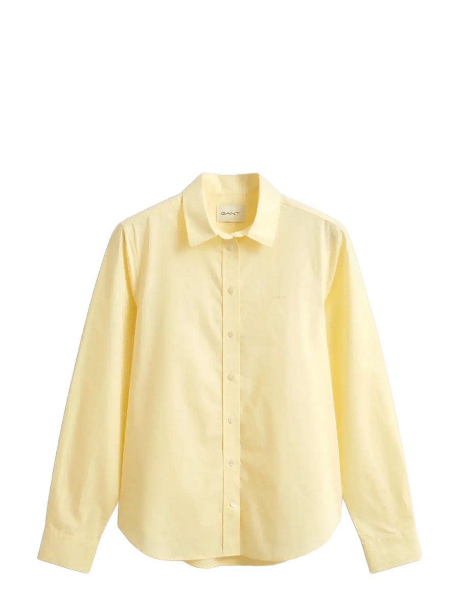 Gant - REG CLASSIC POPLIN SHIRT - langärmlige hemden - vanilla yellow - 1
