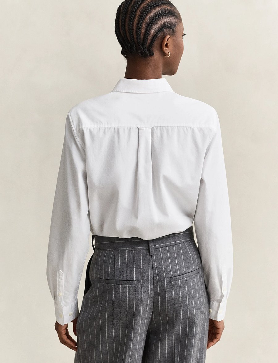 Gant - REG CLASSIC POPLIN SHIRT - langärmlige hemden - white - 2