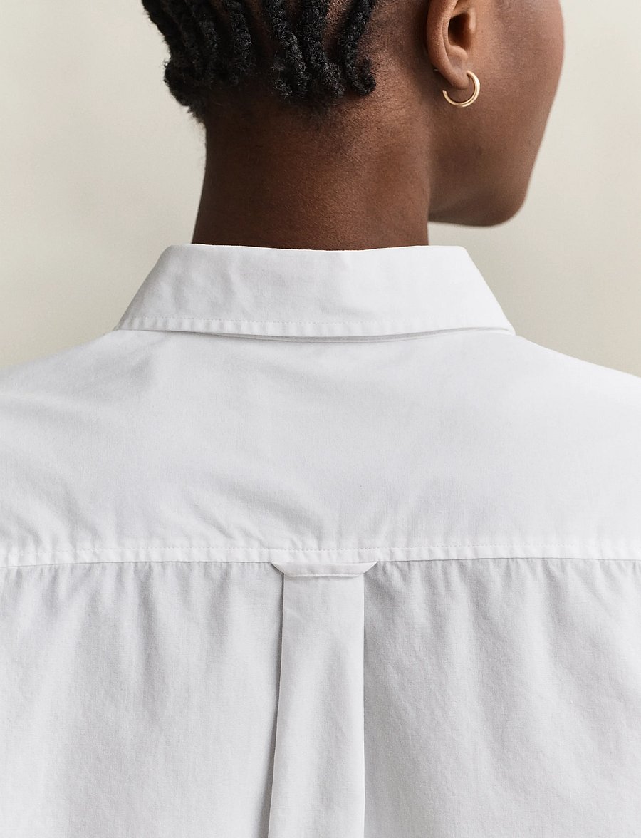 Gant - REG CLASSIC POPLIN SHIRT - langärmlige hemden - white - 3