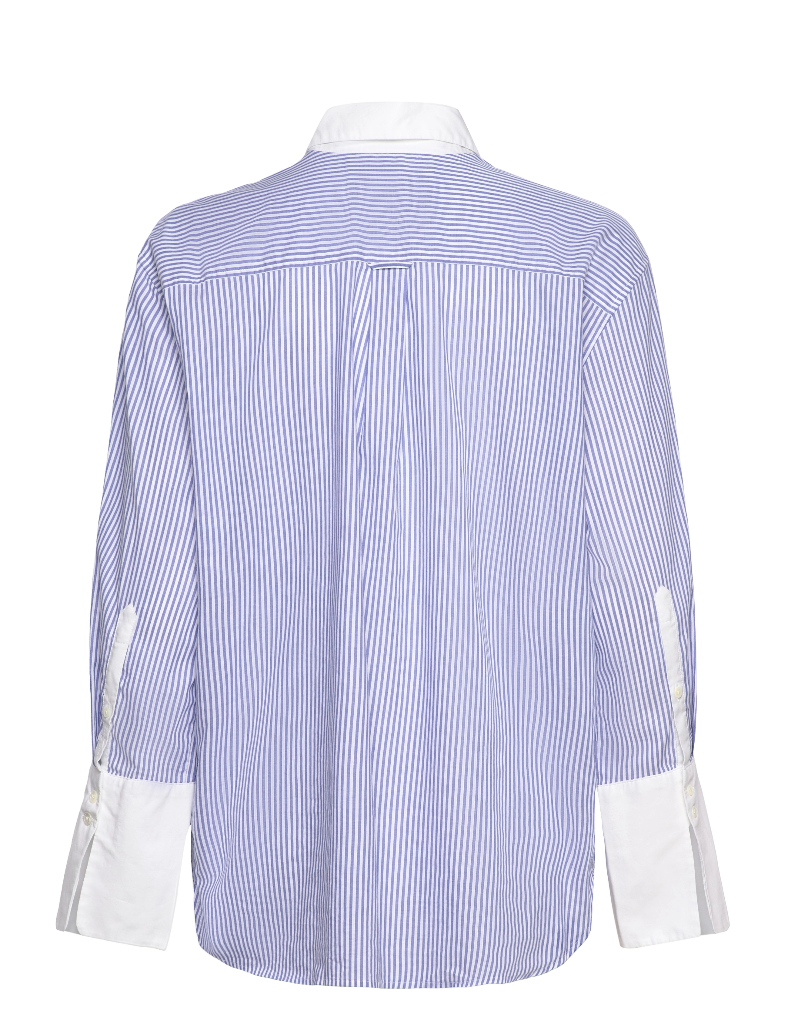 GANT - REL CONTRAST COLLAR STRIPED SHIRT - rich blue - 1