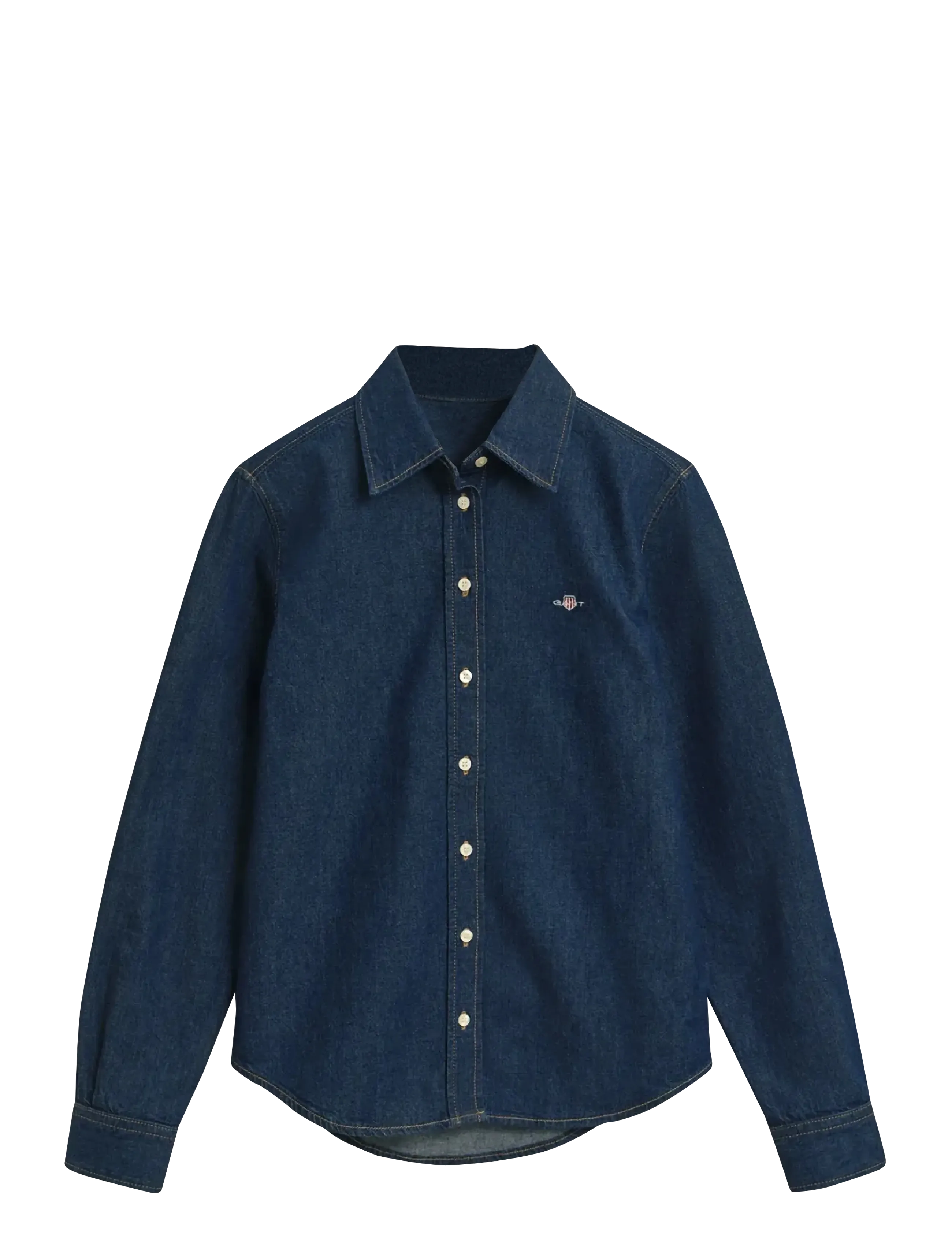 GANT REG DENIM SHIRT - Blusen & Hemden - DARK BLUE / blue
