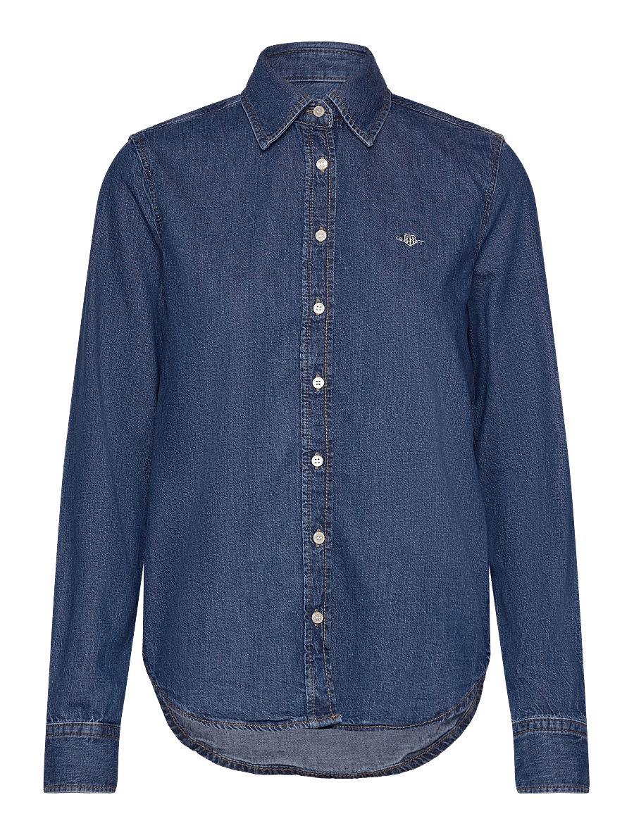 Gant - REG DENIM SHIRT - jeanshemden - indigo - 1