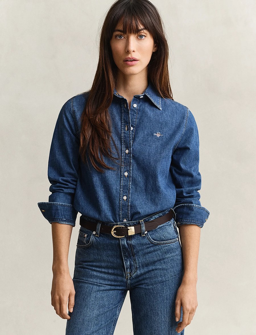 Gant - REG DENIM SHIRT - jeanshemden - indigo - 0