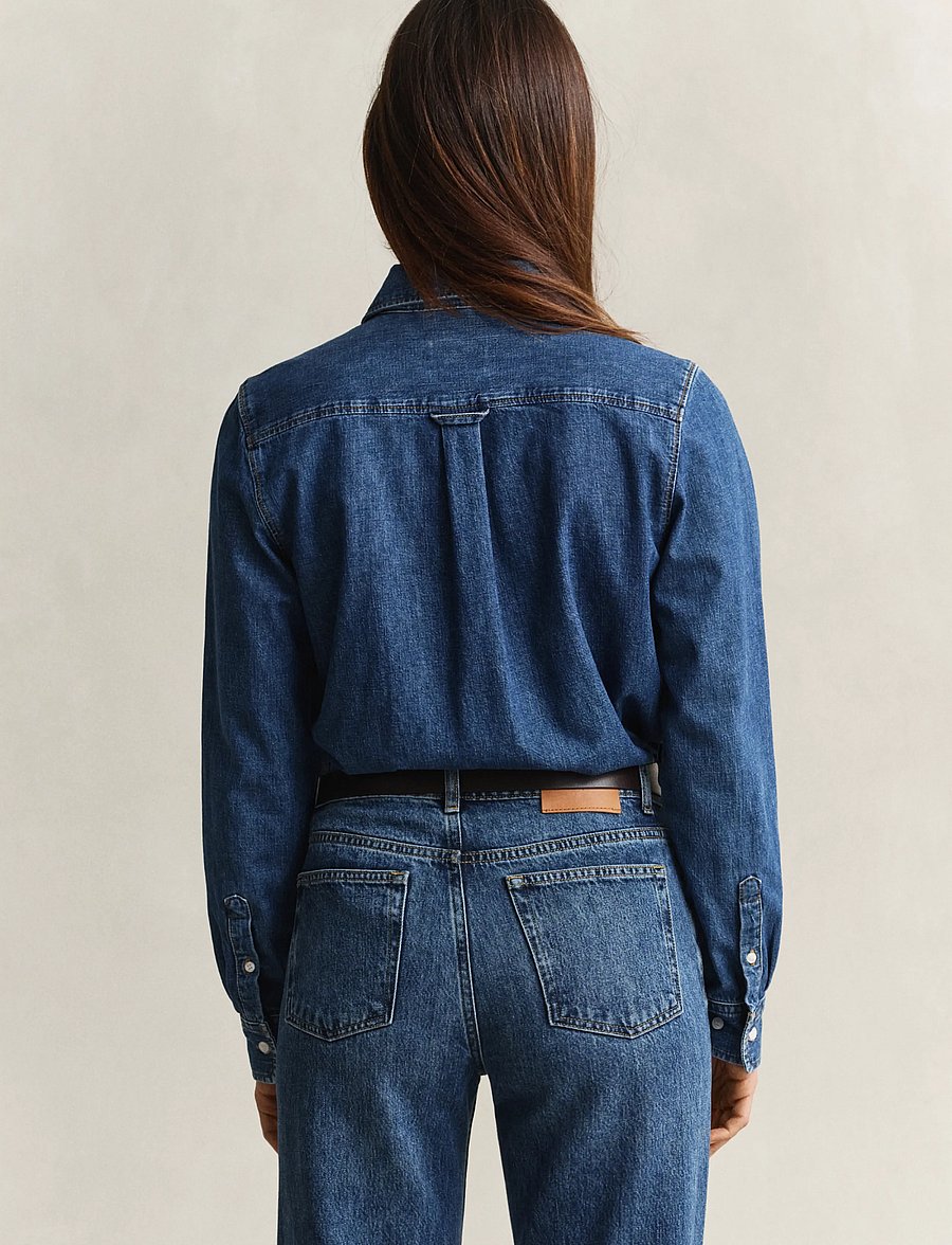 Gant - REG DENIM SHIRT - jeanshemden - indigo - 3
