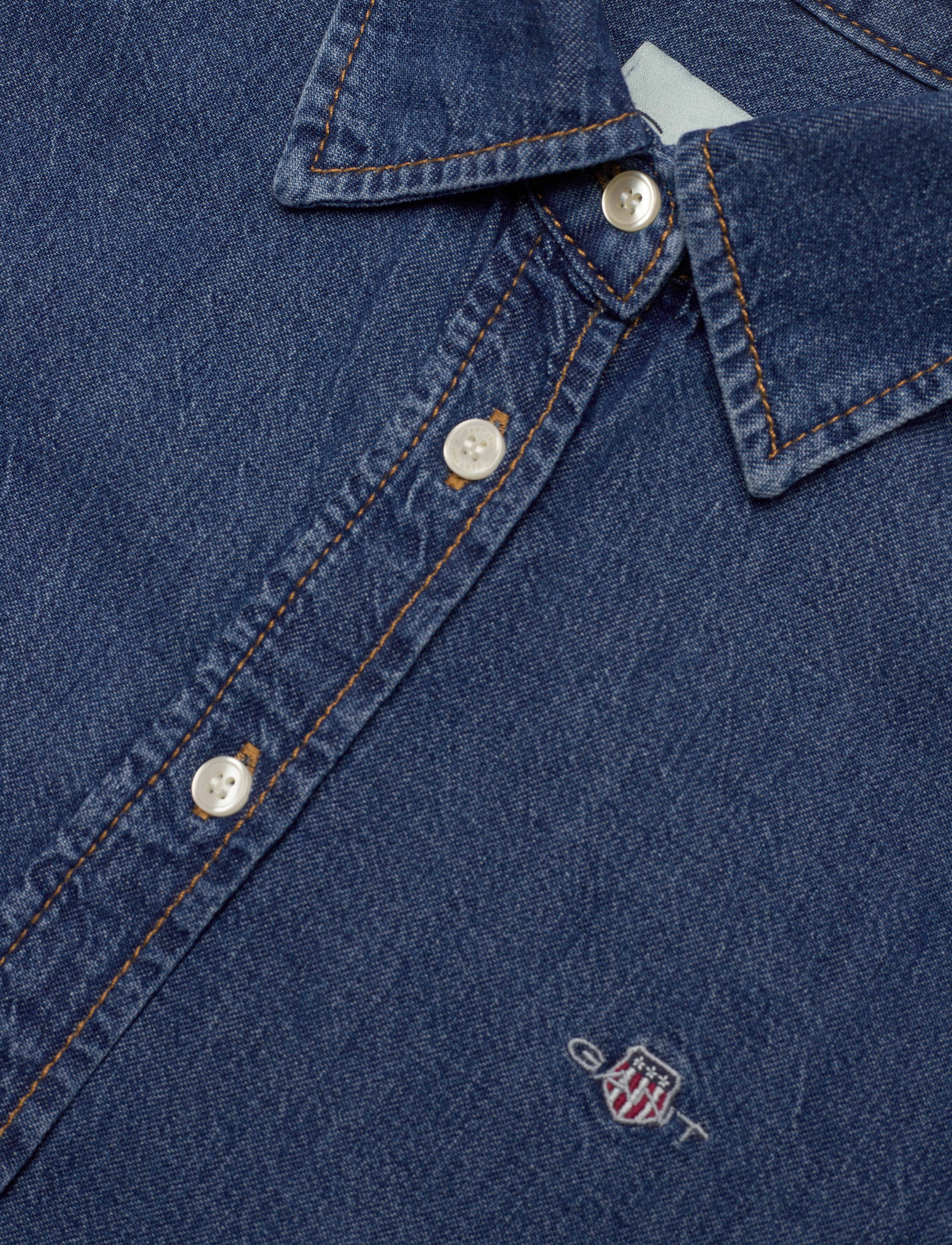 Gant - REG DENIM SHIRT - denimskjorter - indigo - 2