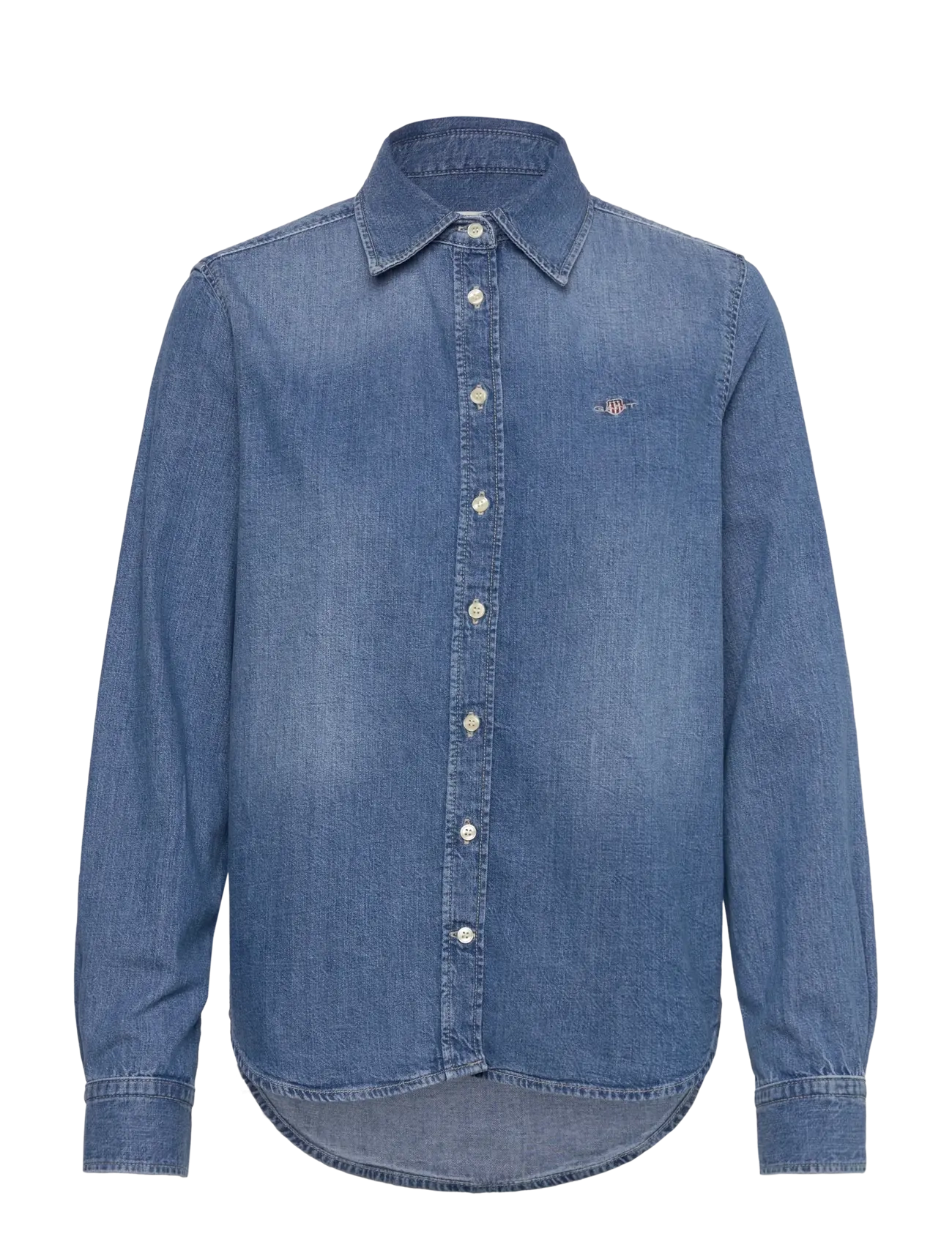 GANT Reg Denim Shirt Blau - 42 - Damen
