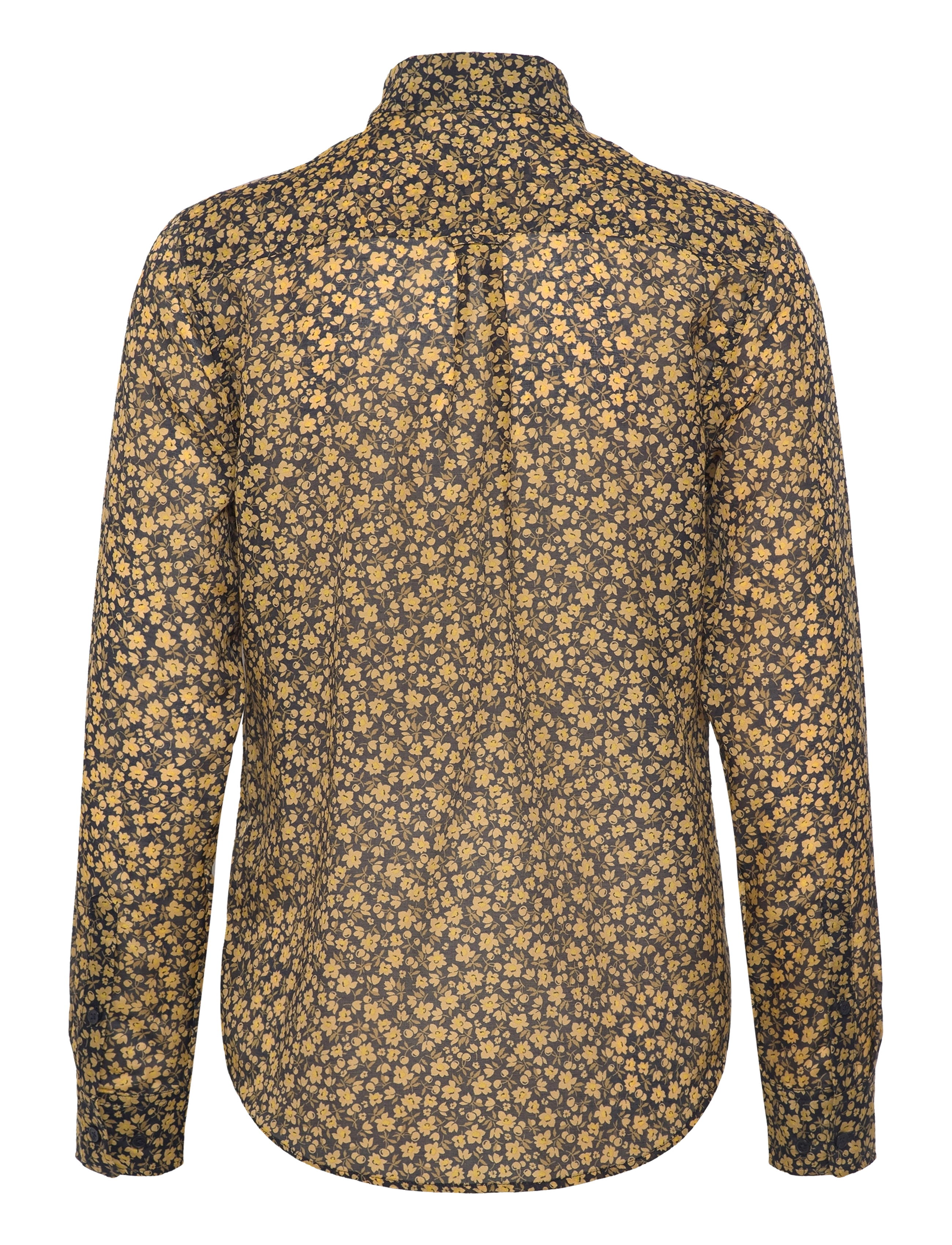 GANT - REG FLORAL PRINT COT/SILK SHIRT - evening blue - 1