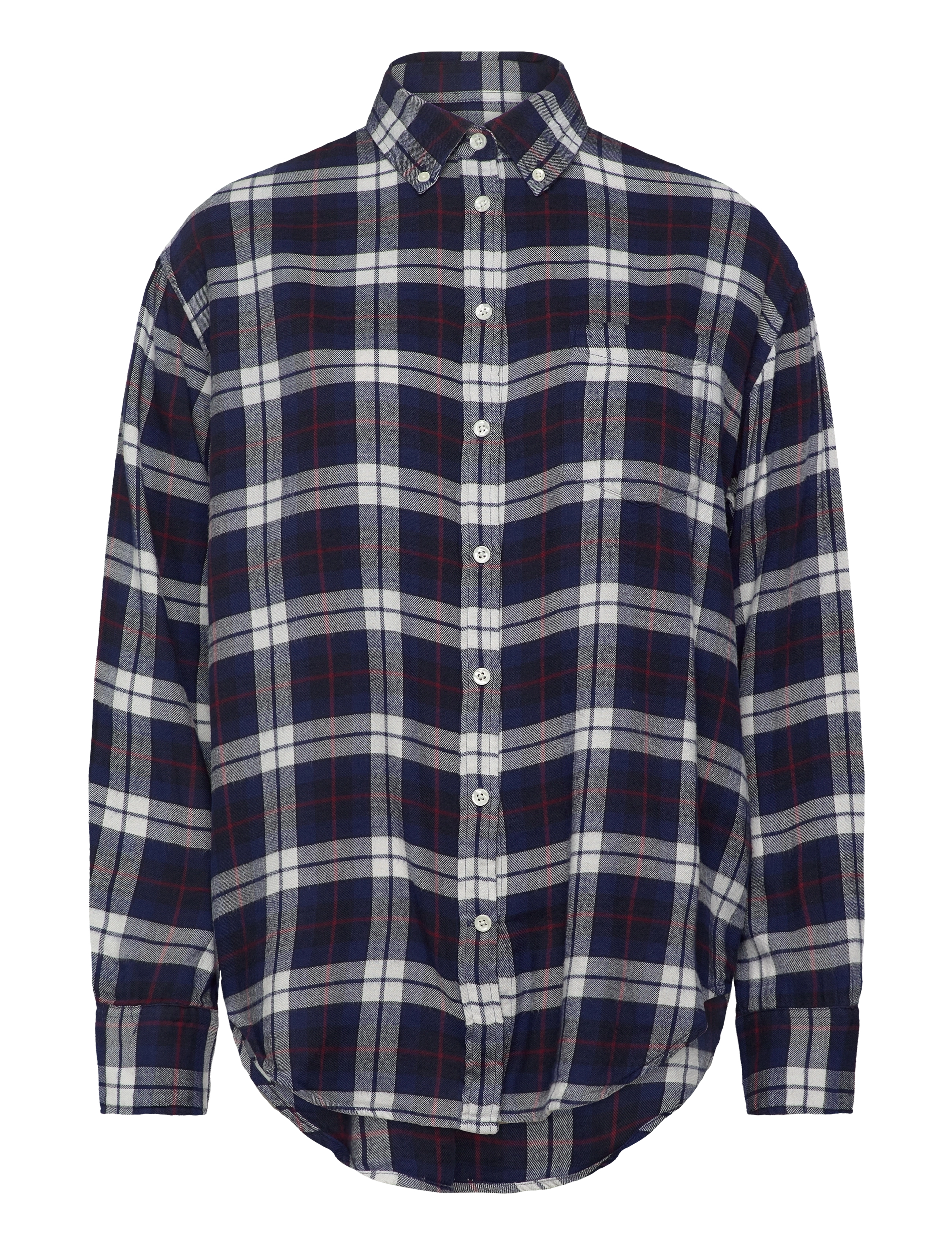 GANT - REL CHECKED FLANNEL BD SHIRT - classic blue - 1