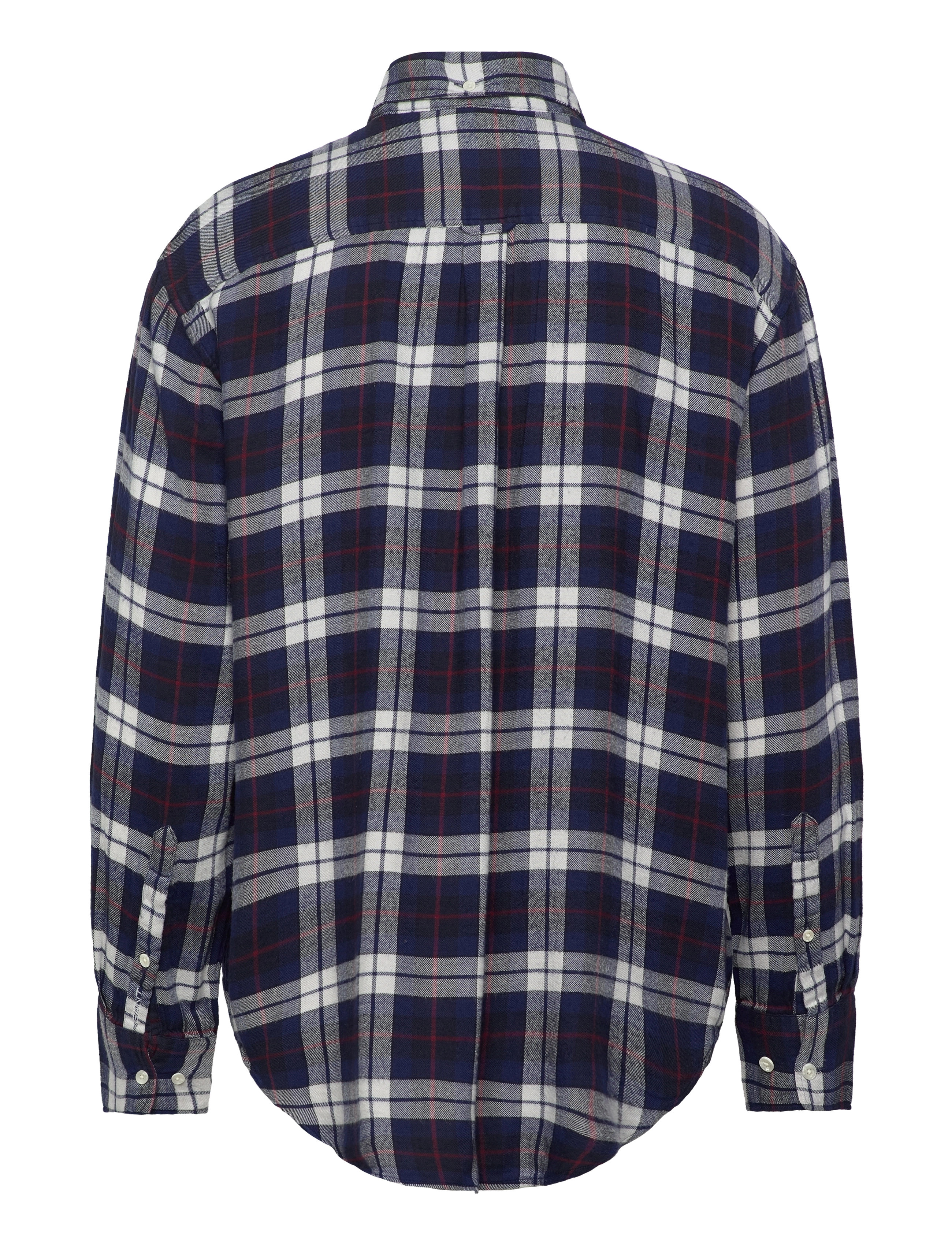 GANT - REL CHECKED FLANNEL BD SHIRT - classic blue - 2