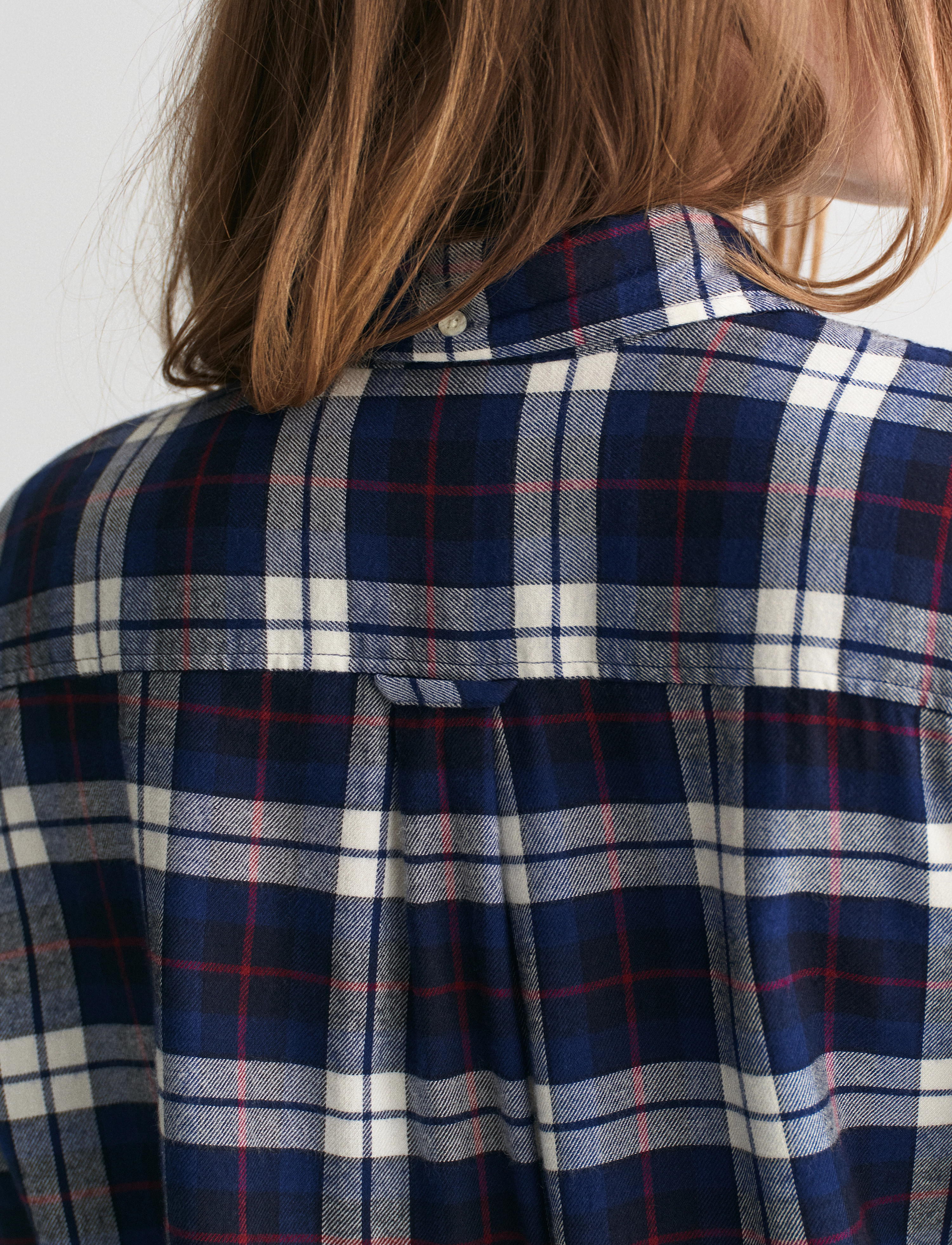 GANT - REL CHECKED FLANNEL BD SHIRT - classic blue - 3