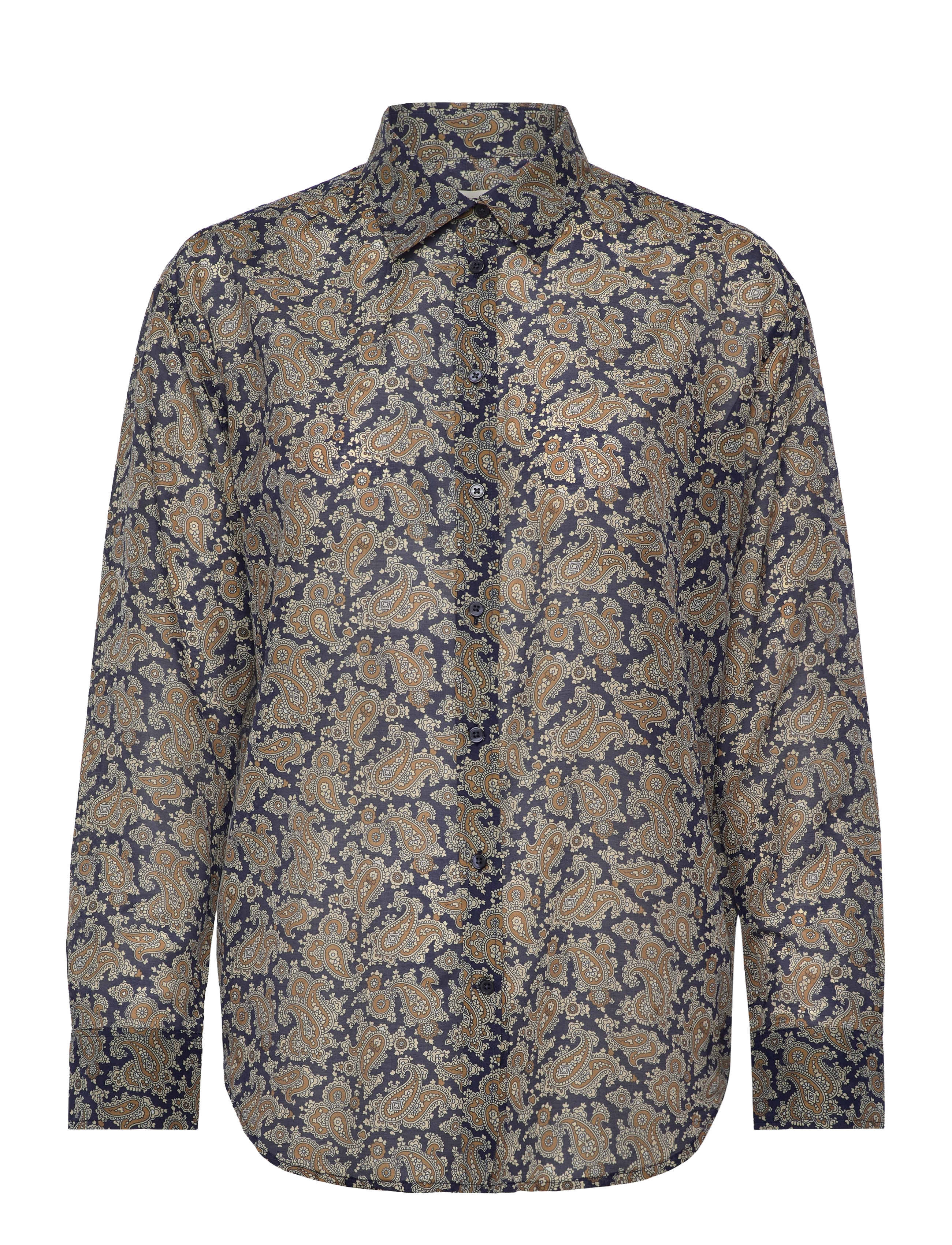 GANT - REL PAISLEY COT SILK SHIRT - persian blue - 1