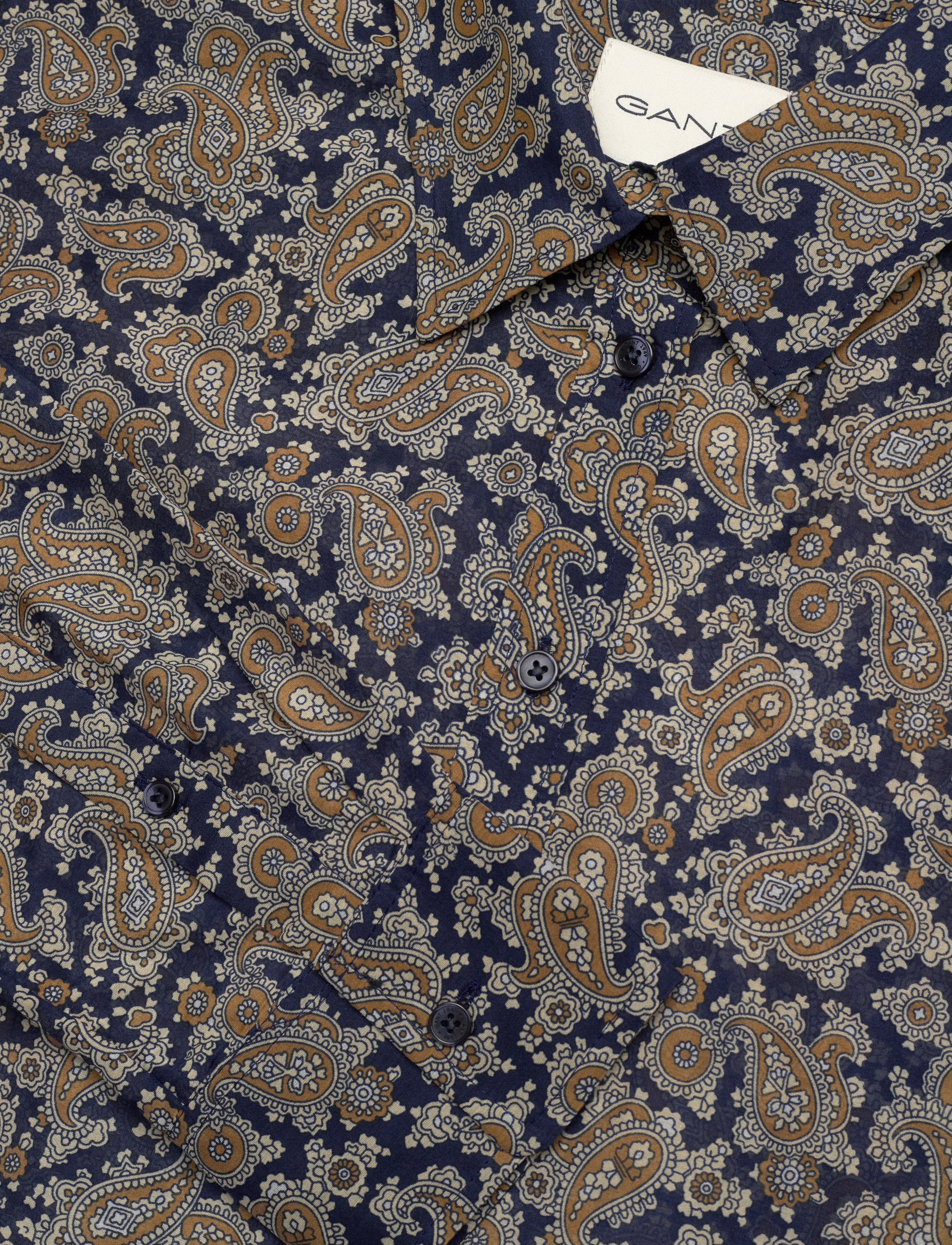 GANT - REL PAISLEY COT SILK SHIRT - persian blue - 5