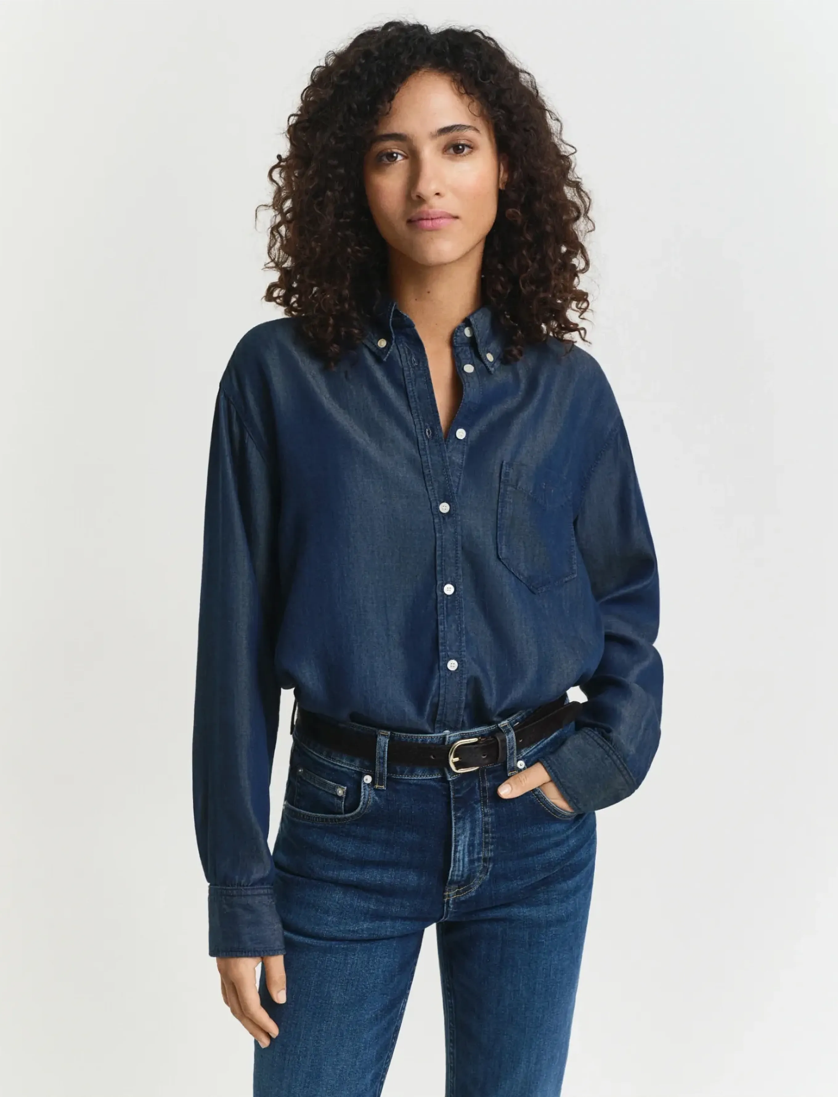 Gant Indigo Shirt, 40, Shirts, Blau - Denim Frauen