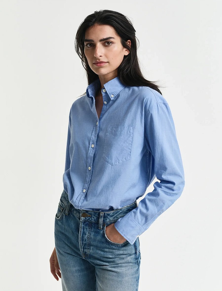 Gant - Relaxed Oxford Shirt - perfect blue - 0