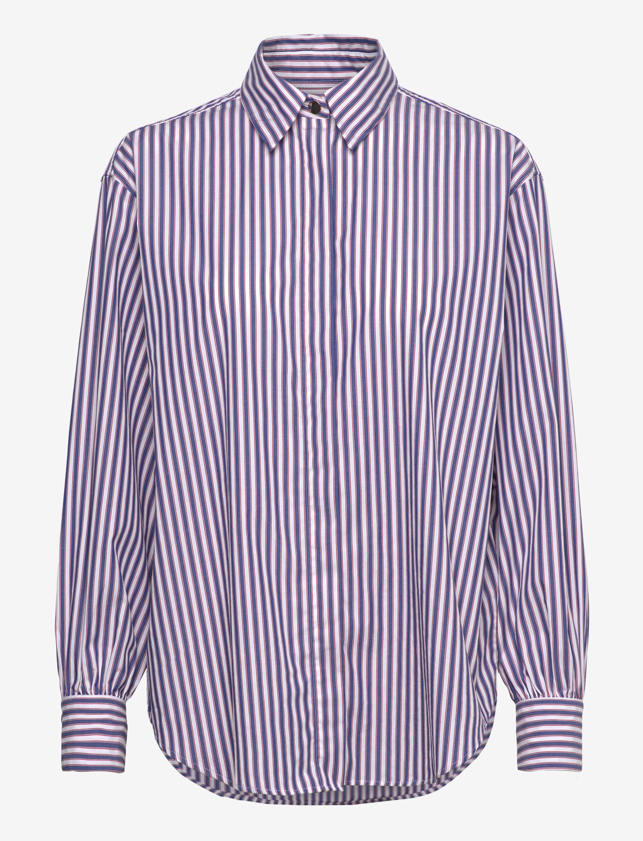 GANT - REL STRIPED VOLUME SLEEVE SHIRT - langärmlige hemden - white - 1