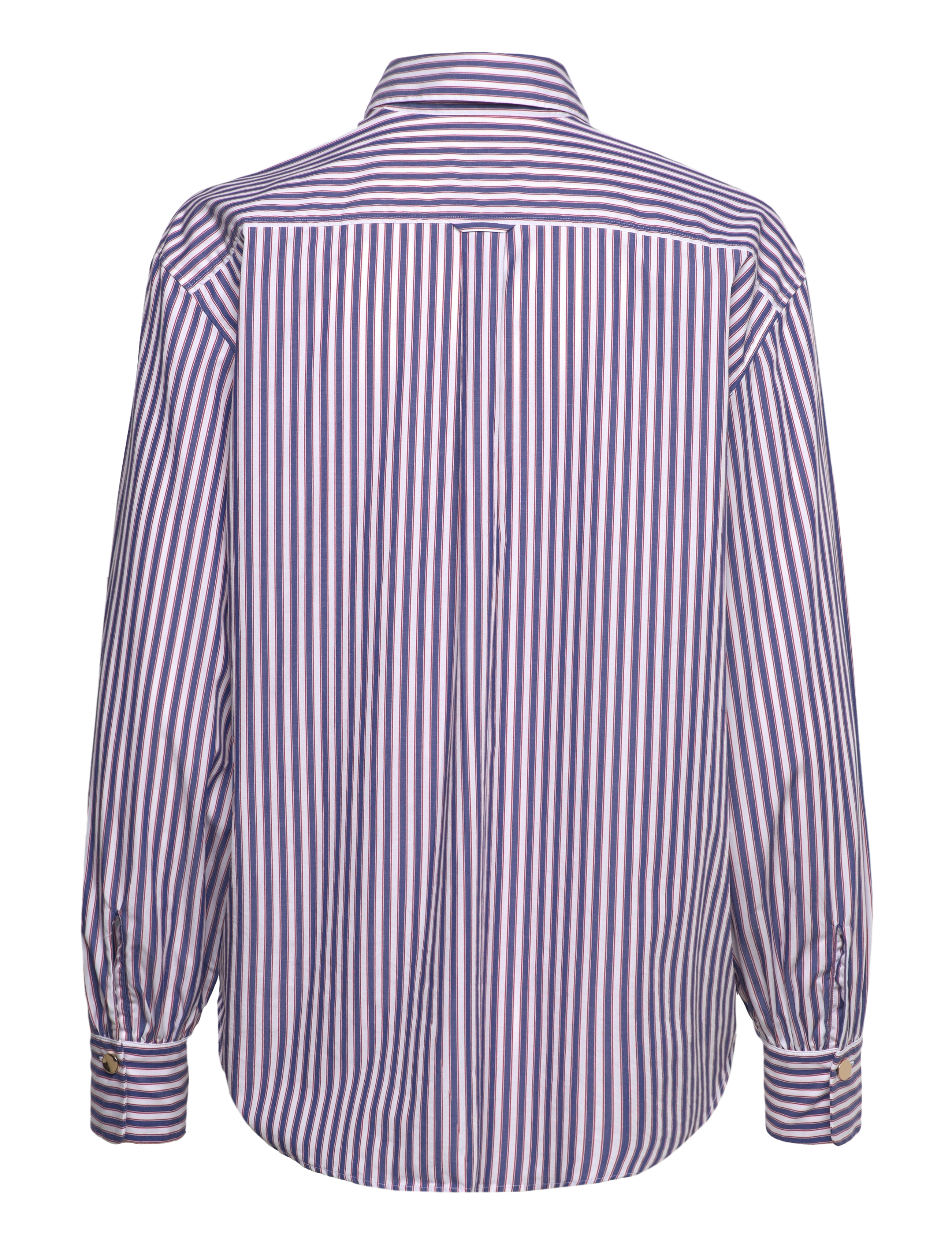 Gant - REL STRIPED VOLUME SLEEVE SHIRT - langermede skjorter - white - 2