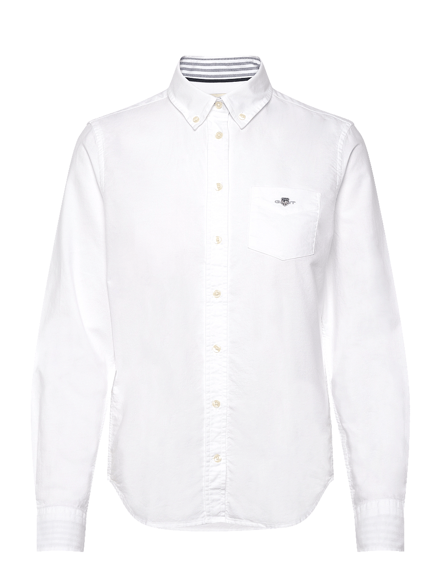 Gant - REG OXFORD SHIRT - långärmade skjortor - white - 1
