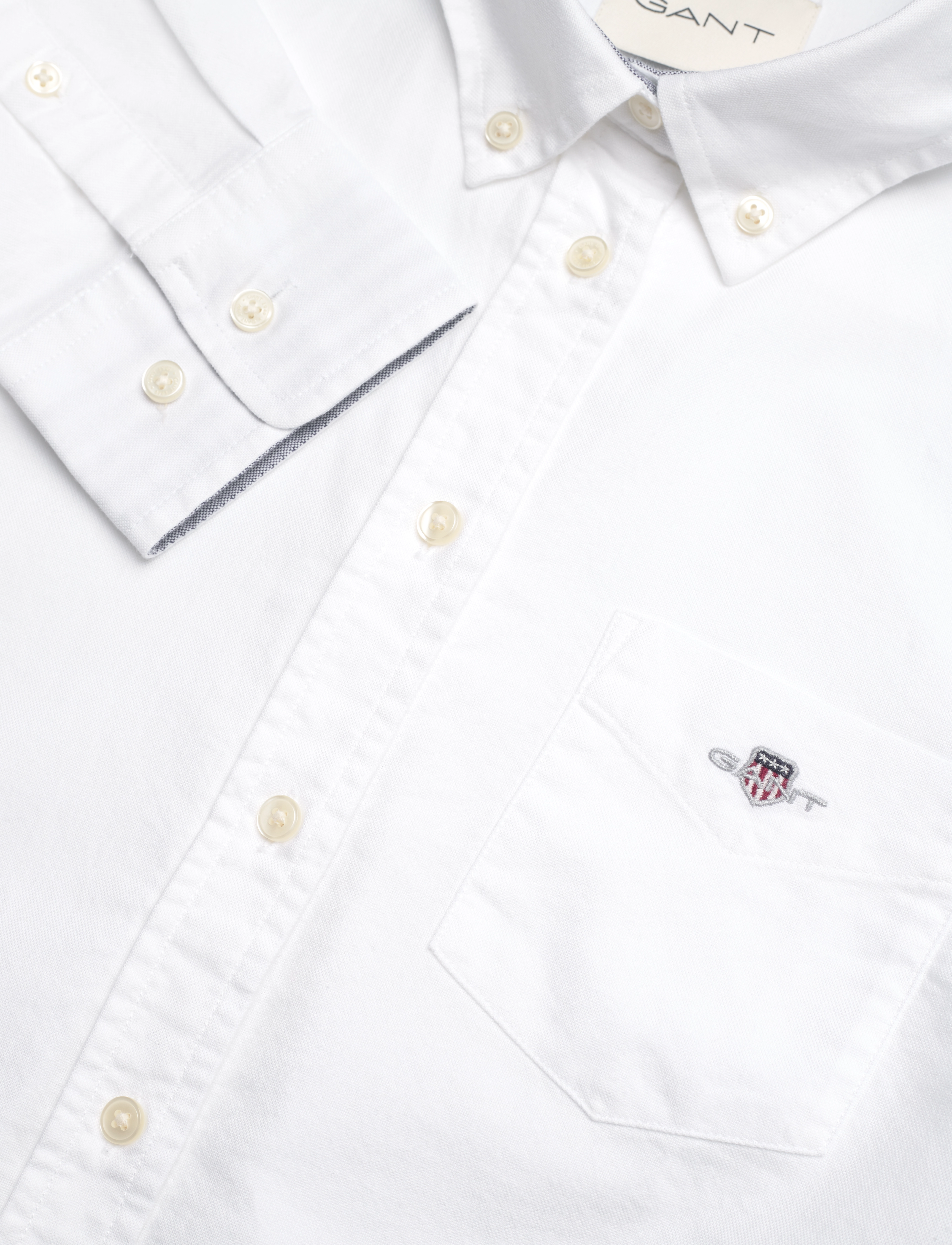 Gant - REG OXFORD SHIRT - white - 4