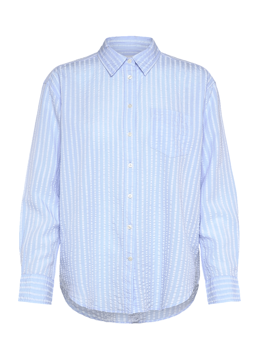 Gant - REL TONAL STRIPED SEERSUCKER SHIRT - fresh blue - 1