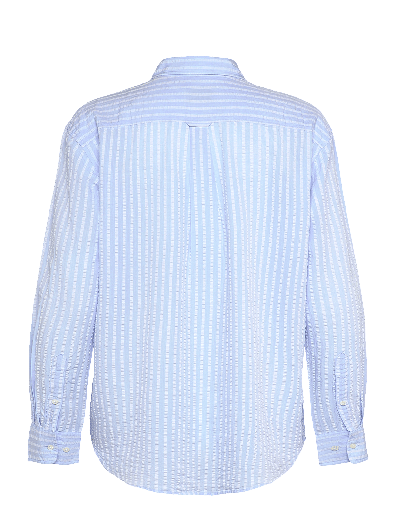 GANT - REL TONAL STRIPED SEERSUCKER SHIRT - långärmade skjortor - fresh blue - 2