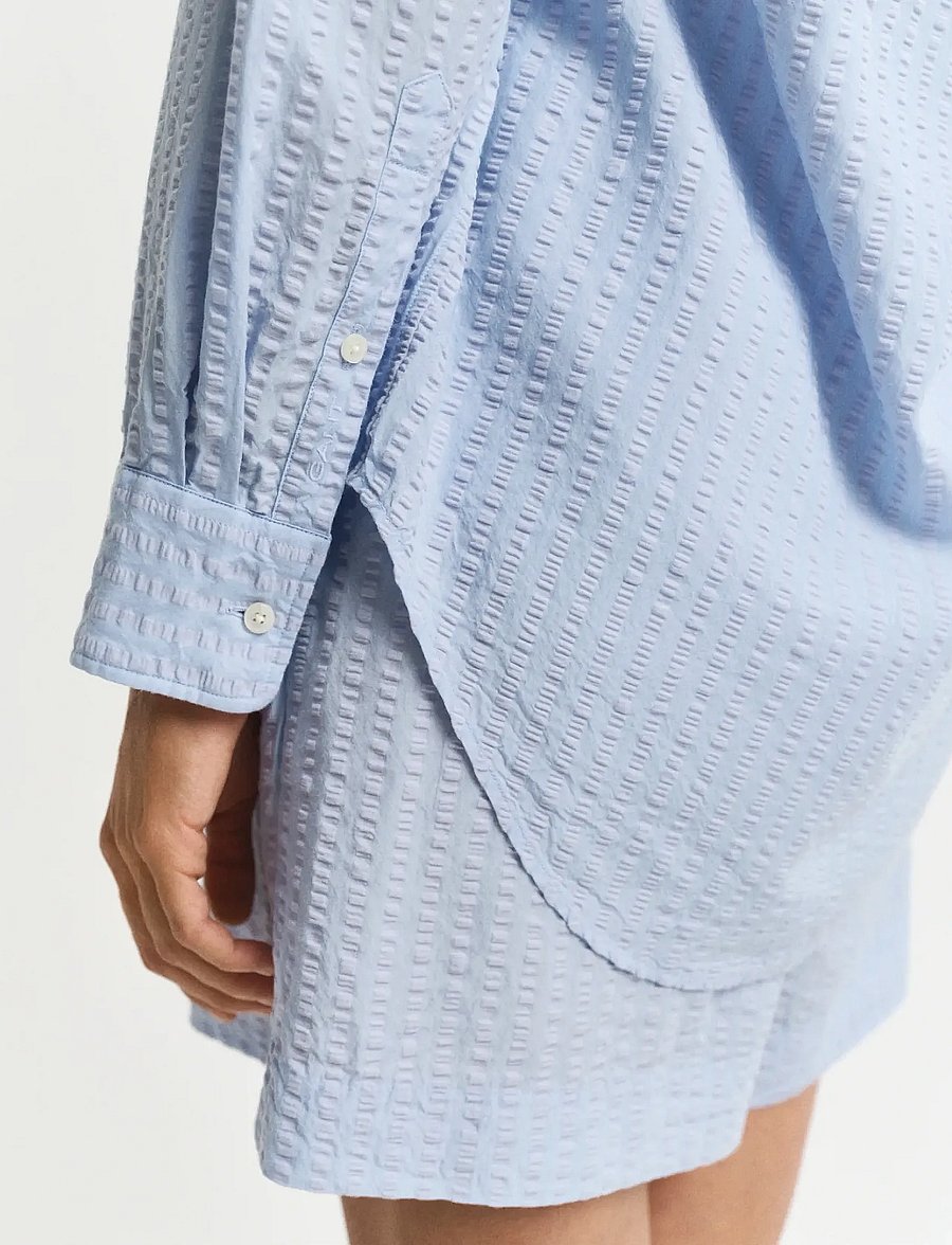 Gant - REL TONAL STRIPED SEERSUCKER SHIRT - fresh blue - 4
