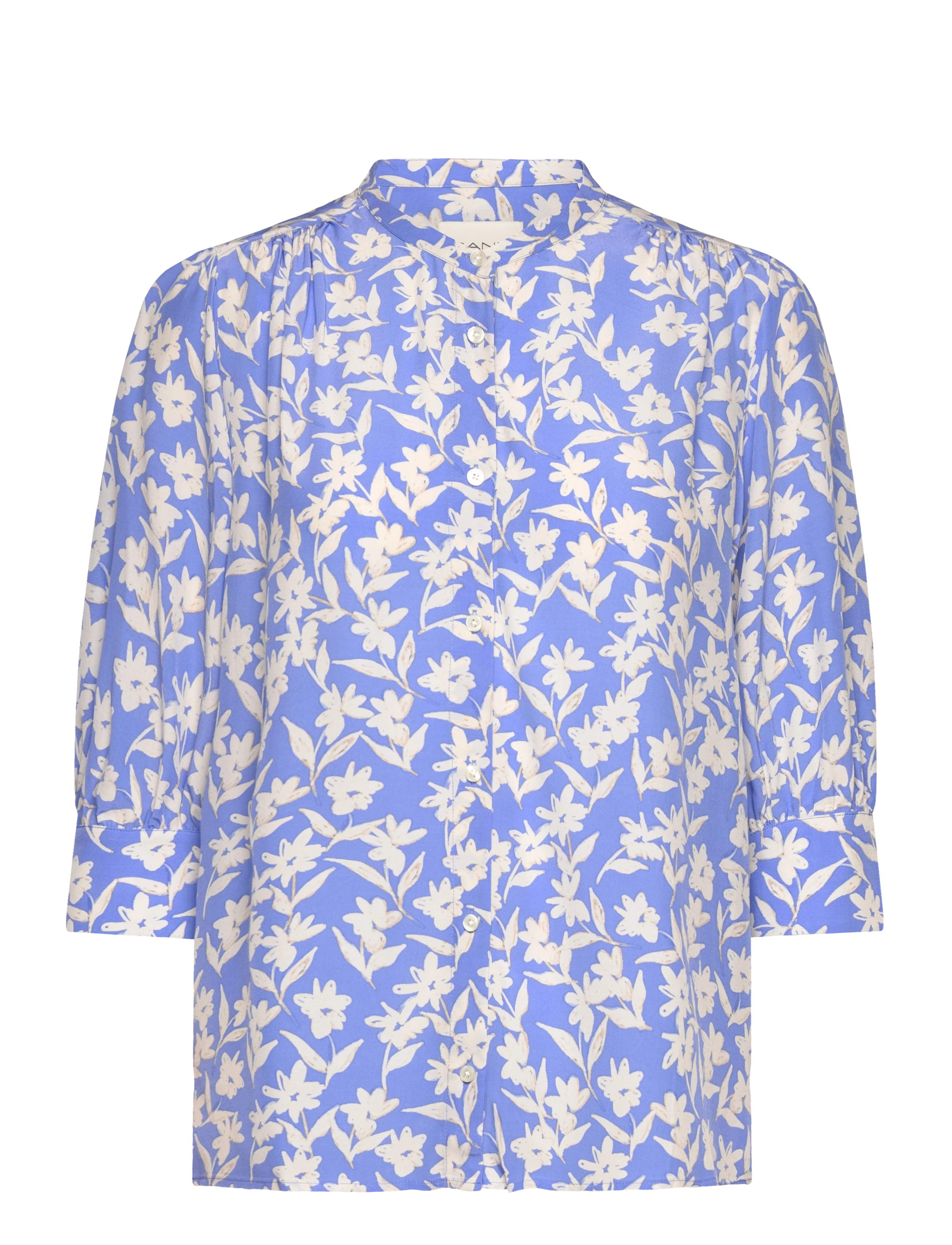 Gant REL FLORAL PRINT SS BLOUSE - Bluser - PERFECT BLUE / blue