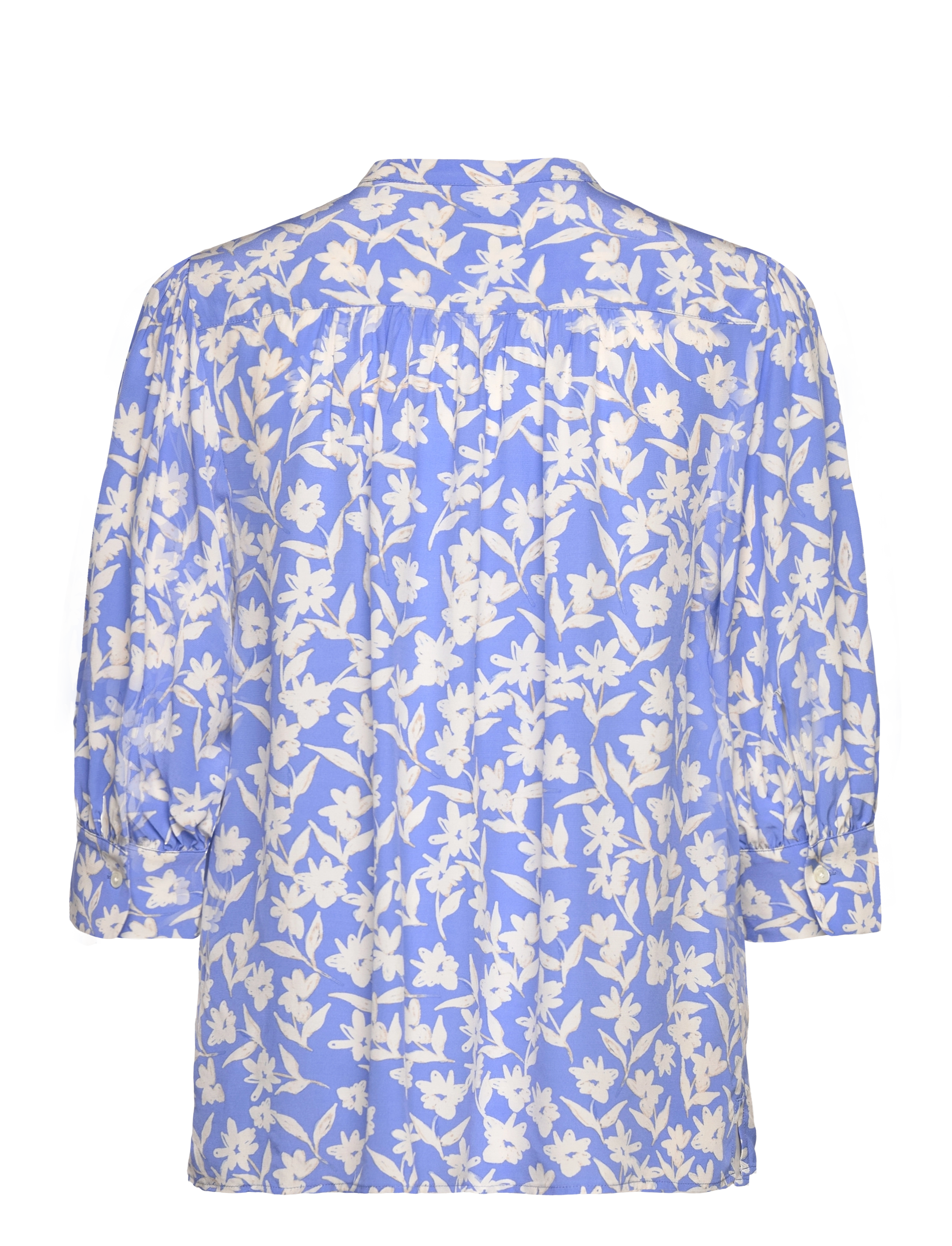 Gant - REL FLORAL PRINT SS BLOUSE - langermede bluser - perfect blue - 1