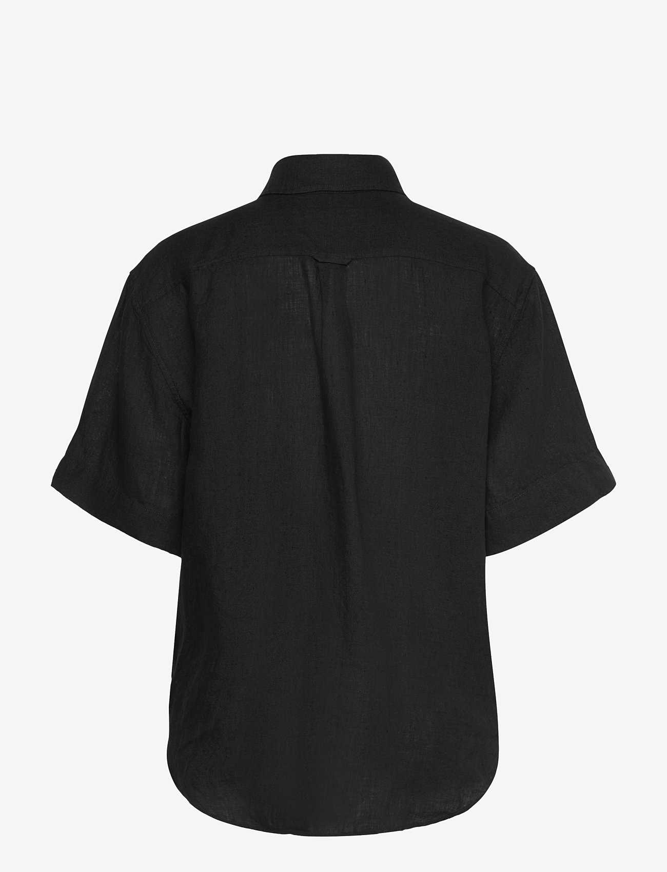 GANT - REL LINEN SS SHIRT - linased särgid - black - 1