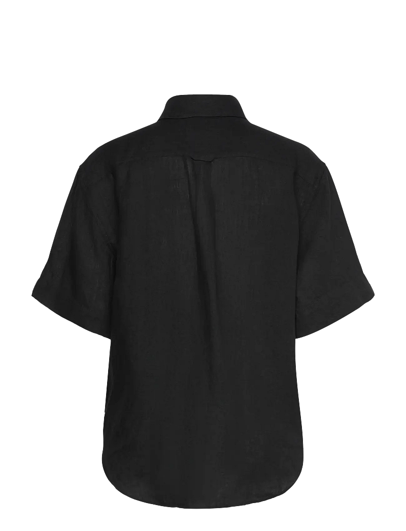 GANT - REL LINEN SS SHIRT - linased särgid - black - 1