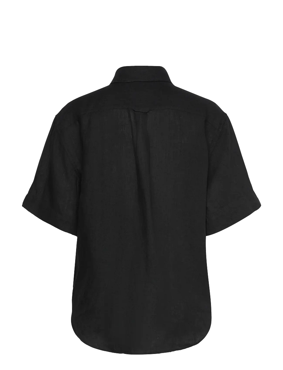 Gant - REL LINEN SS SHIRT - hørskjorter - black - 2
