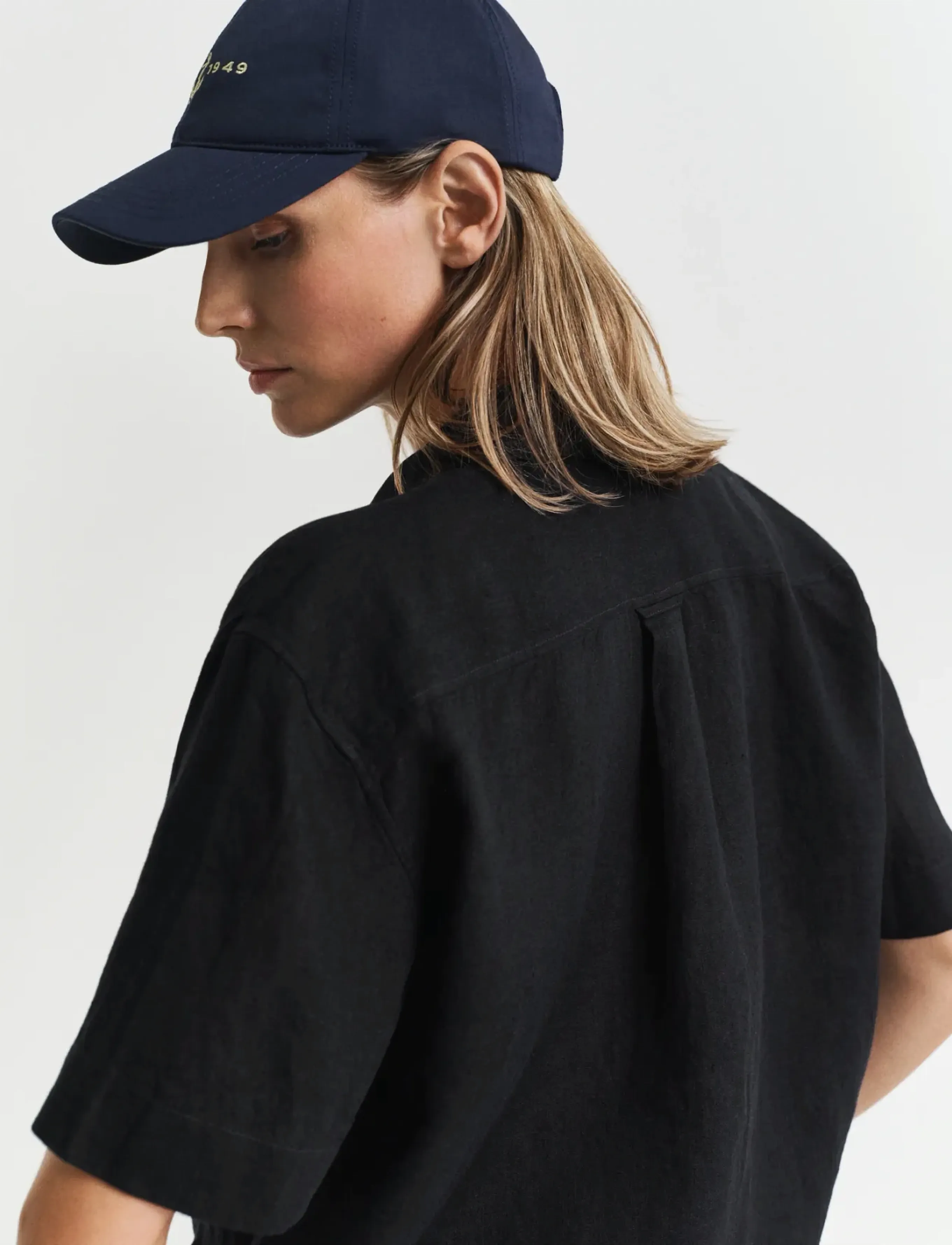 Gant - REL LINEN SS SHIRT - leinenhemden - black - 4