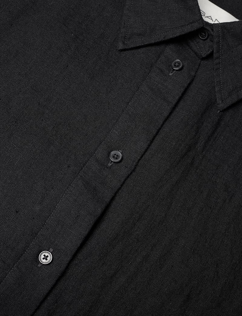 GANT - REL LINEN SS SHIRT - linased särgid - black - 3