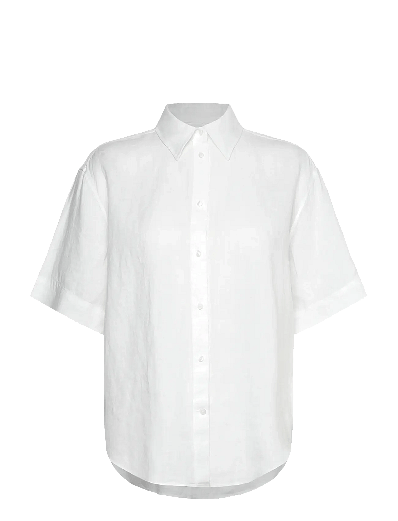 GANT - REL LINEN SS SHIRT - leinenhemden - white - 0