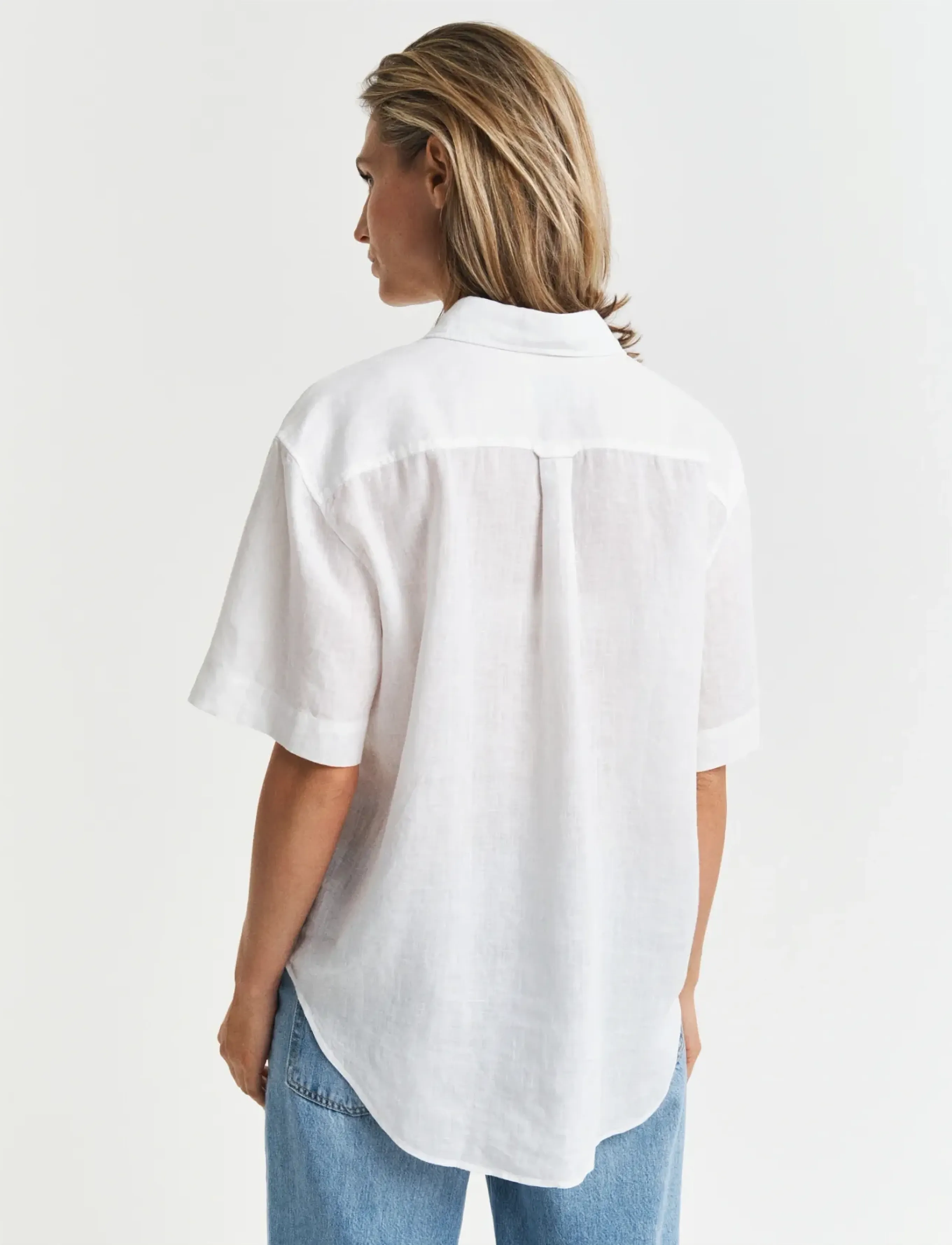 Gant - REL LINEN SS SHIRT - leinenhemden - white - 3