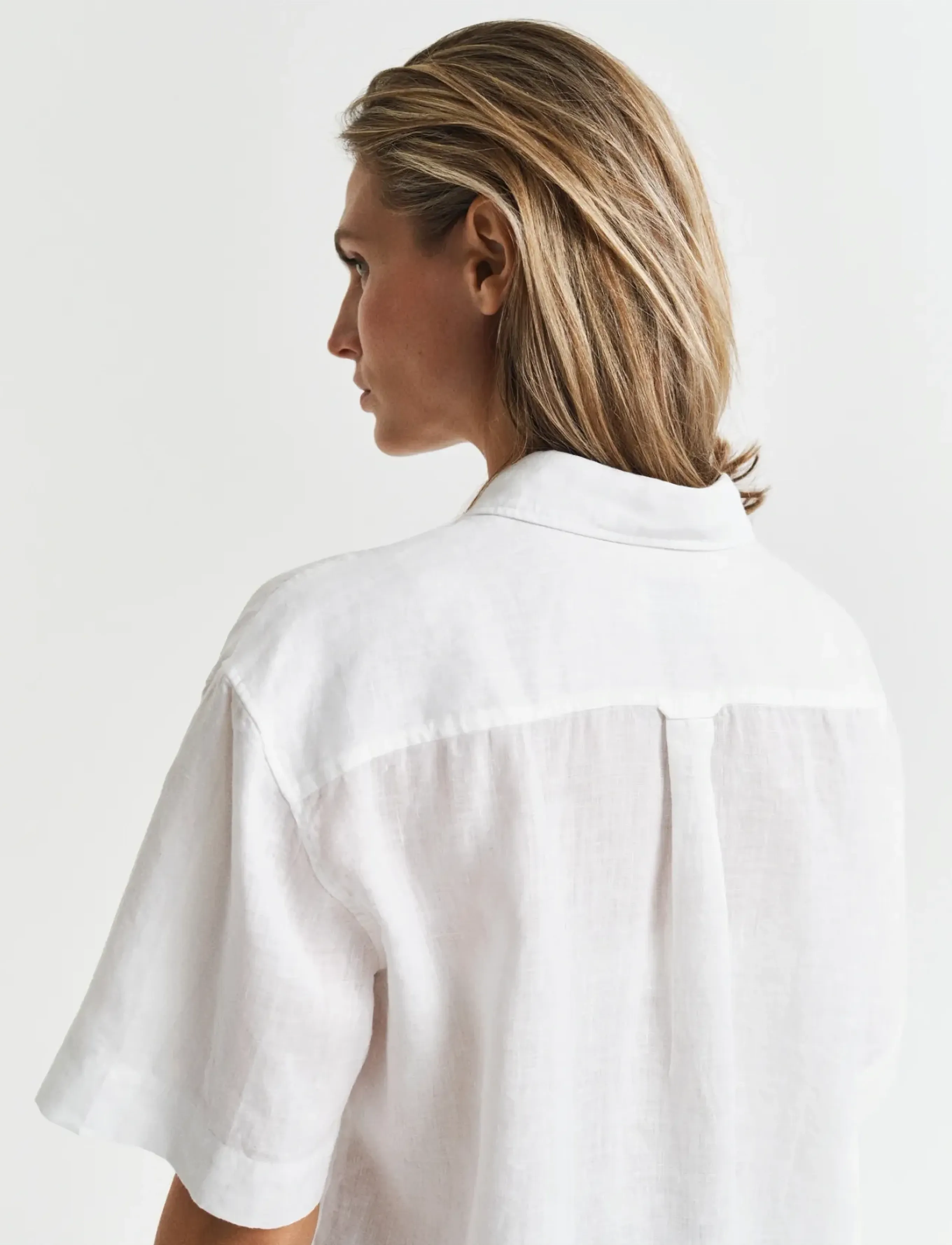 Gant - REL LINEN SS SHIRT - leinenhemden - white - 4