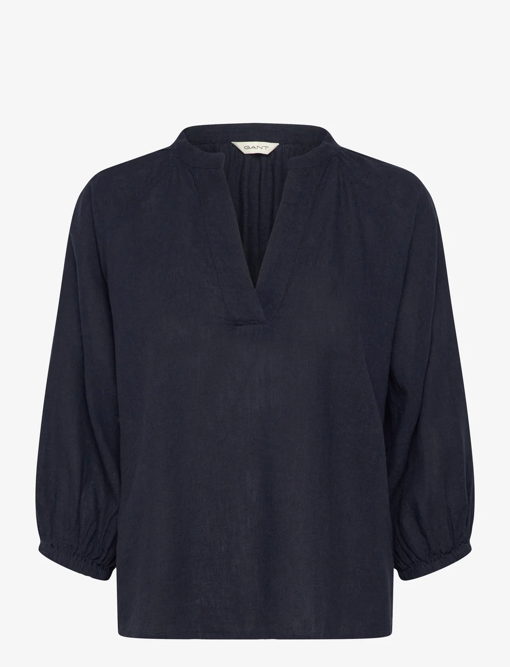 GANT - LINEN SS BLOUSE - langærmede bluser - evening blue - 0