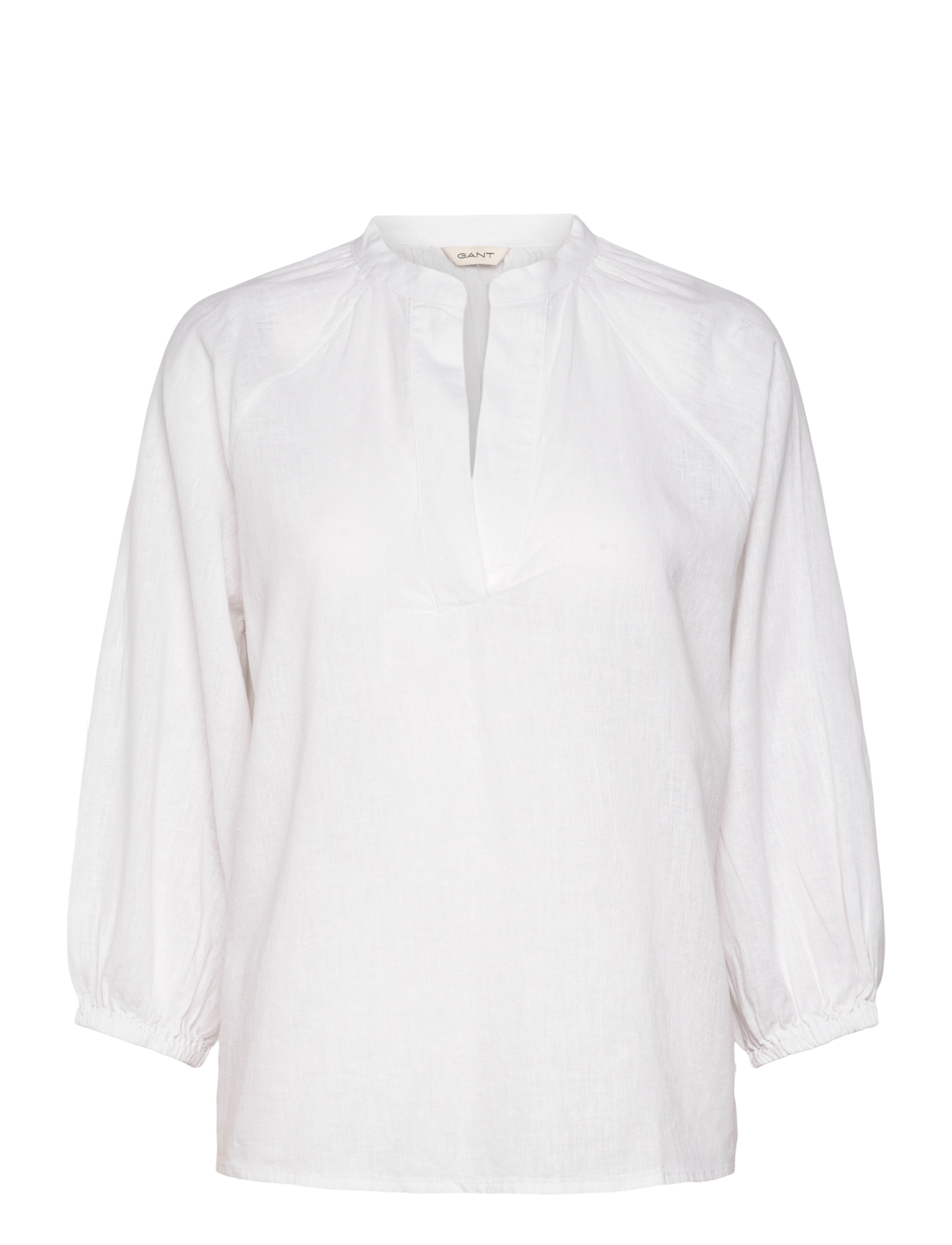 Gant LINEN SS BLOUSE - Bluser - WHITE / white