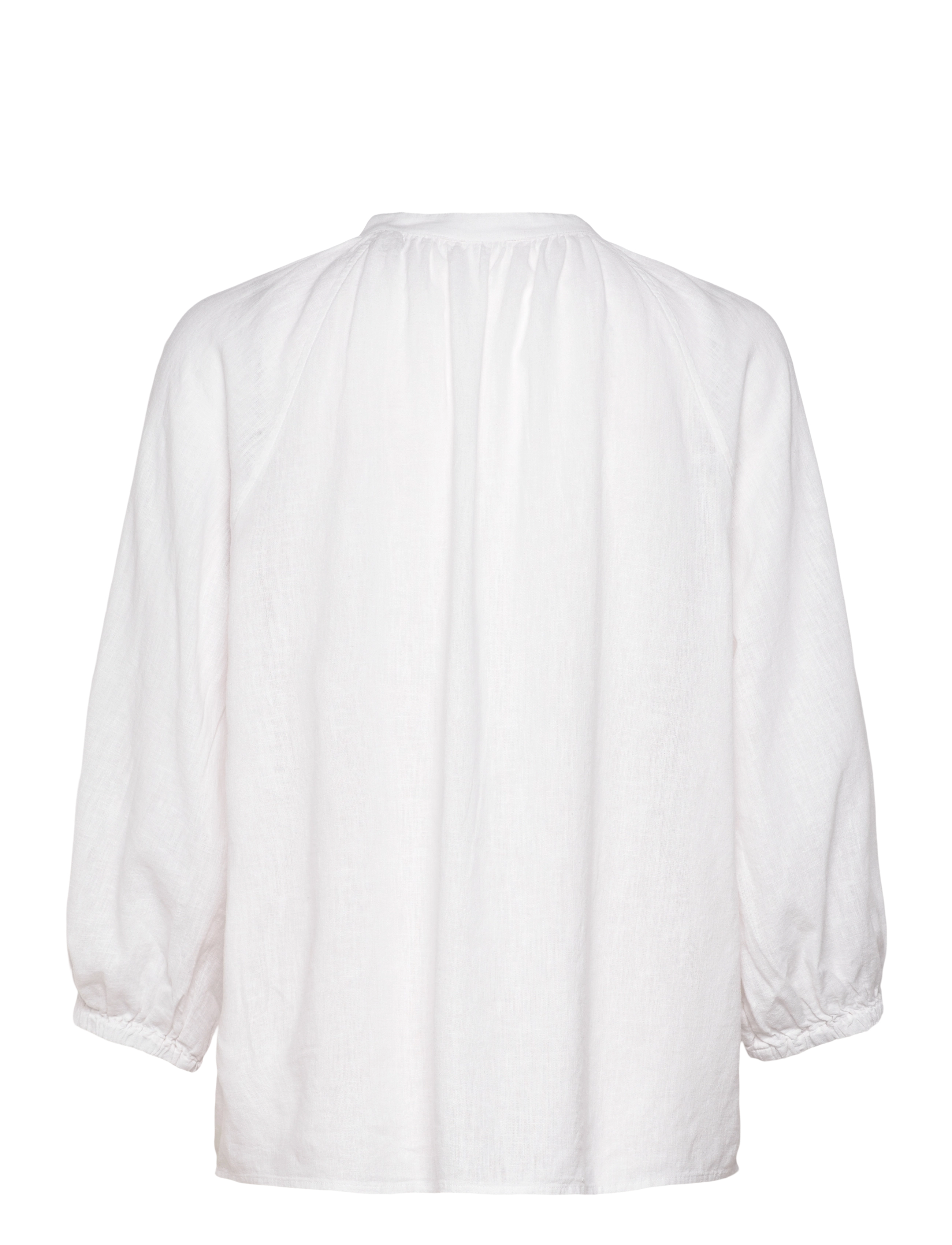Gant - LINEN SS BLOUSE - pikkade varrukatega pluusid - white - 2